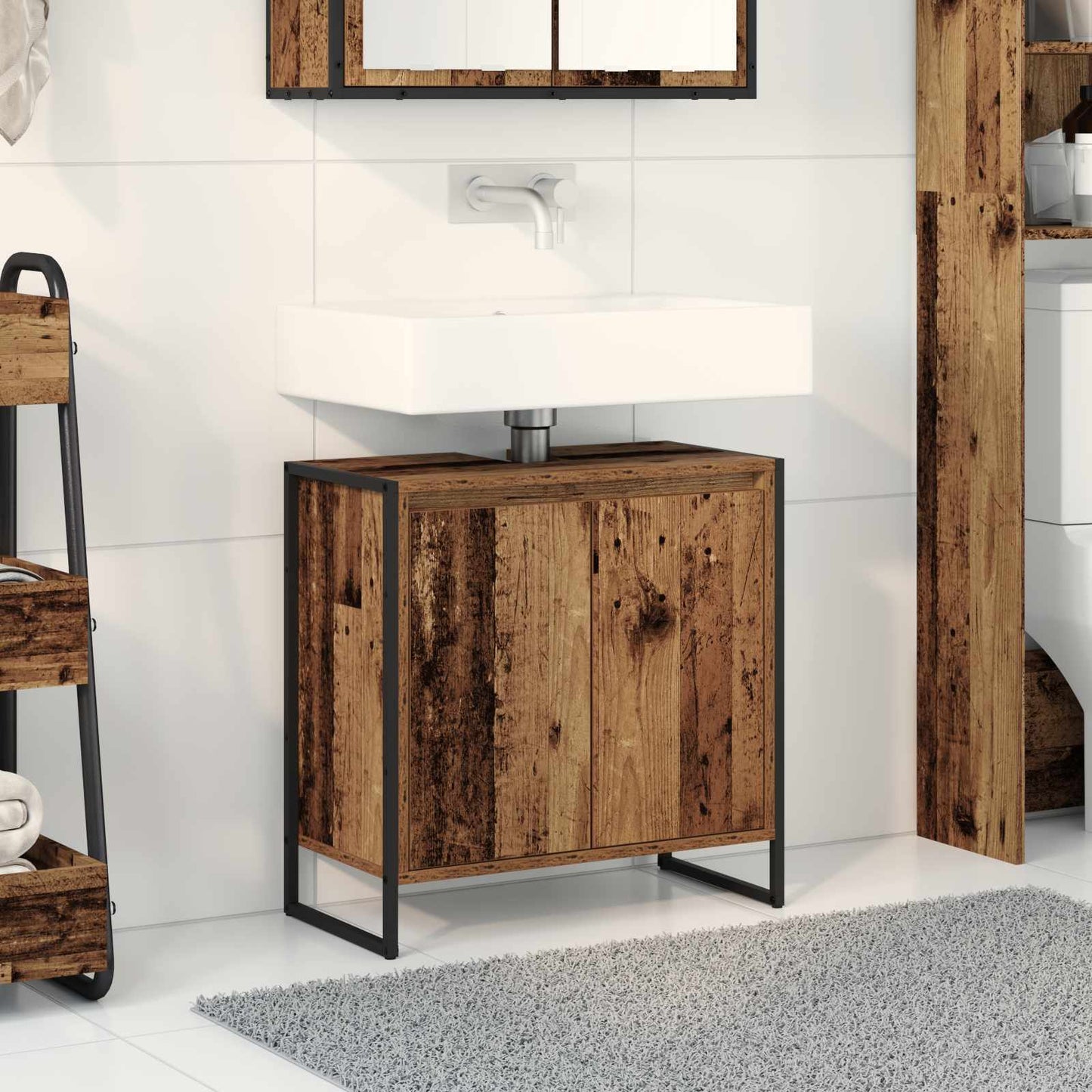 Badezimmerschrank Altholz 60 x 30 x 60 cm Holzwerkstoff