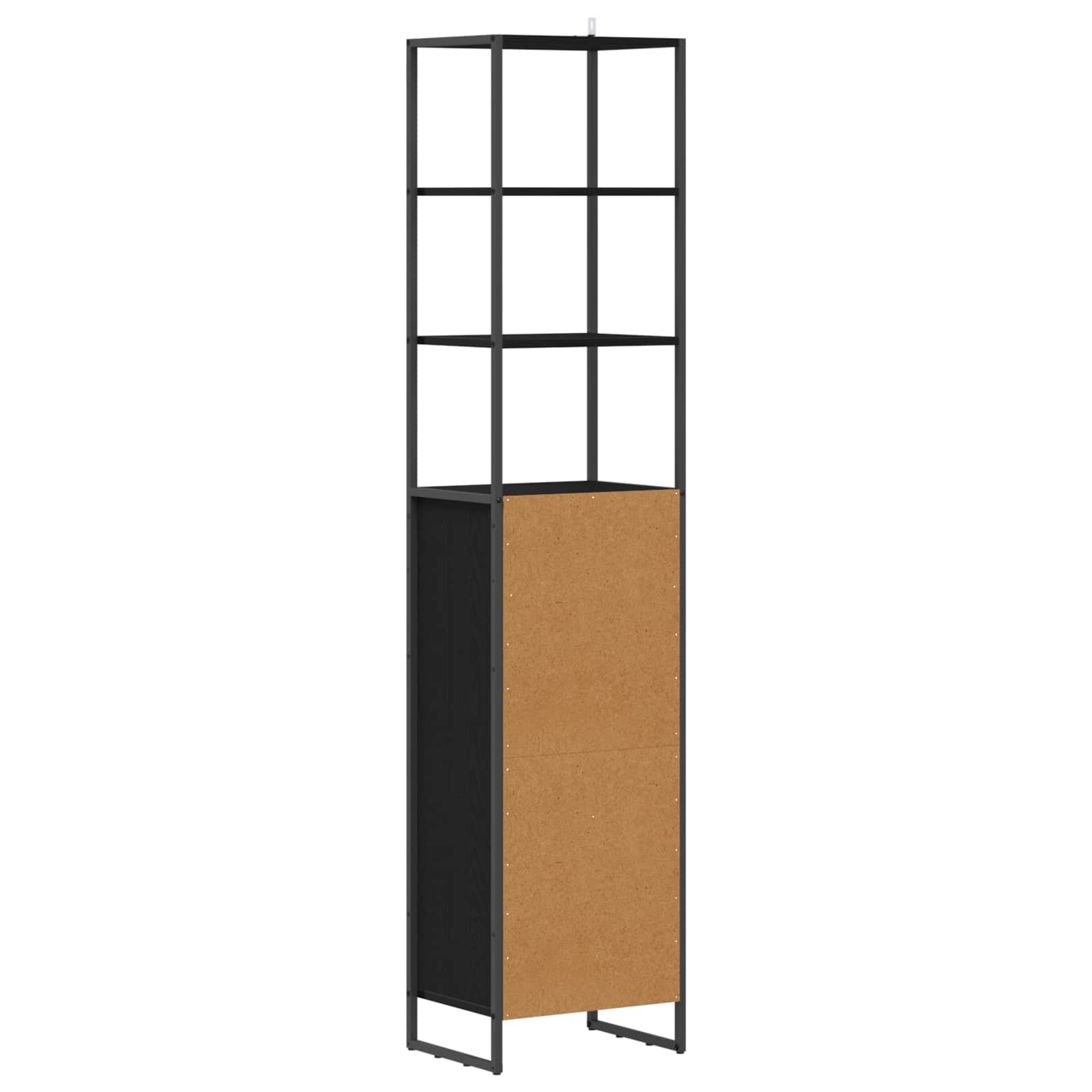 Badezimmerschrank Schwarz Eichen-Optik 40 x 30 x 180 cm