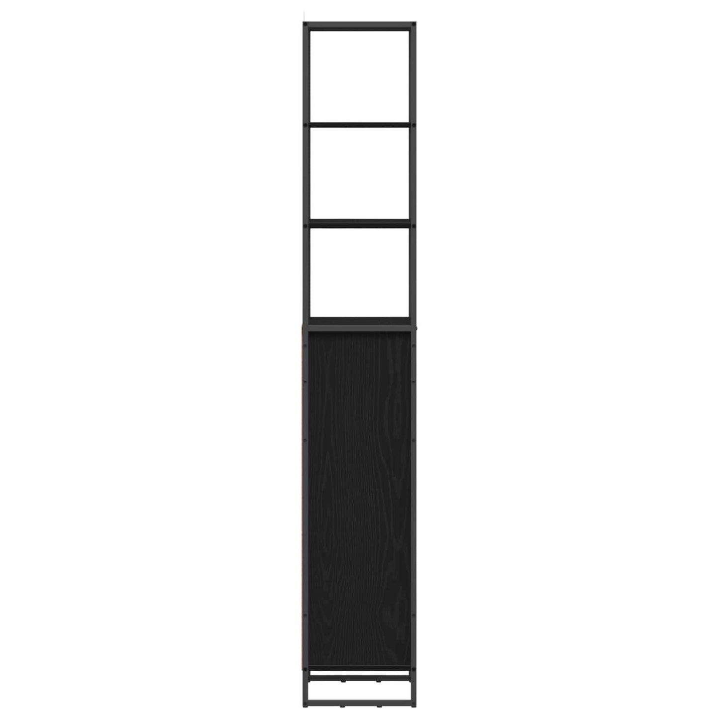 Badezimmerschrank Schwarz Eichen-Optik 40 x 30 x 180 cm