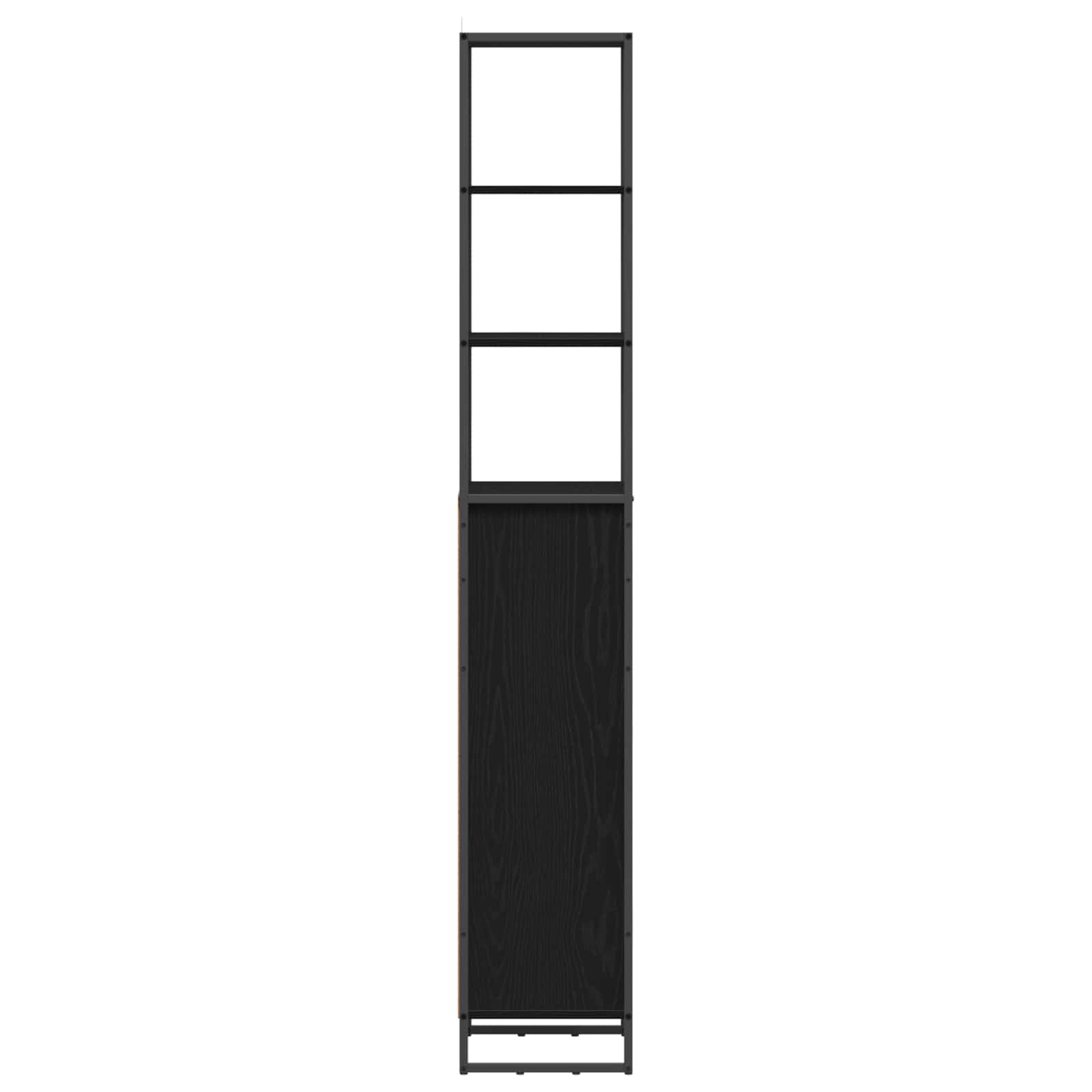 Badezimmerschrank Schwarz Eichen-Optik 40 x 30 x 180 cm