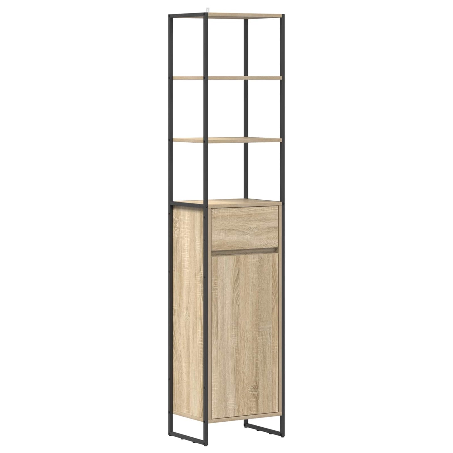 Badezimmerschrank Sonoma 40 x 30 x 180 cm Holzwerkstoff