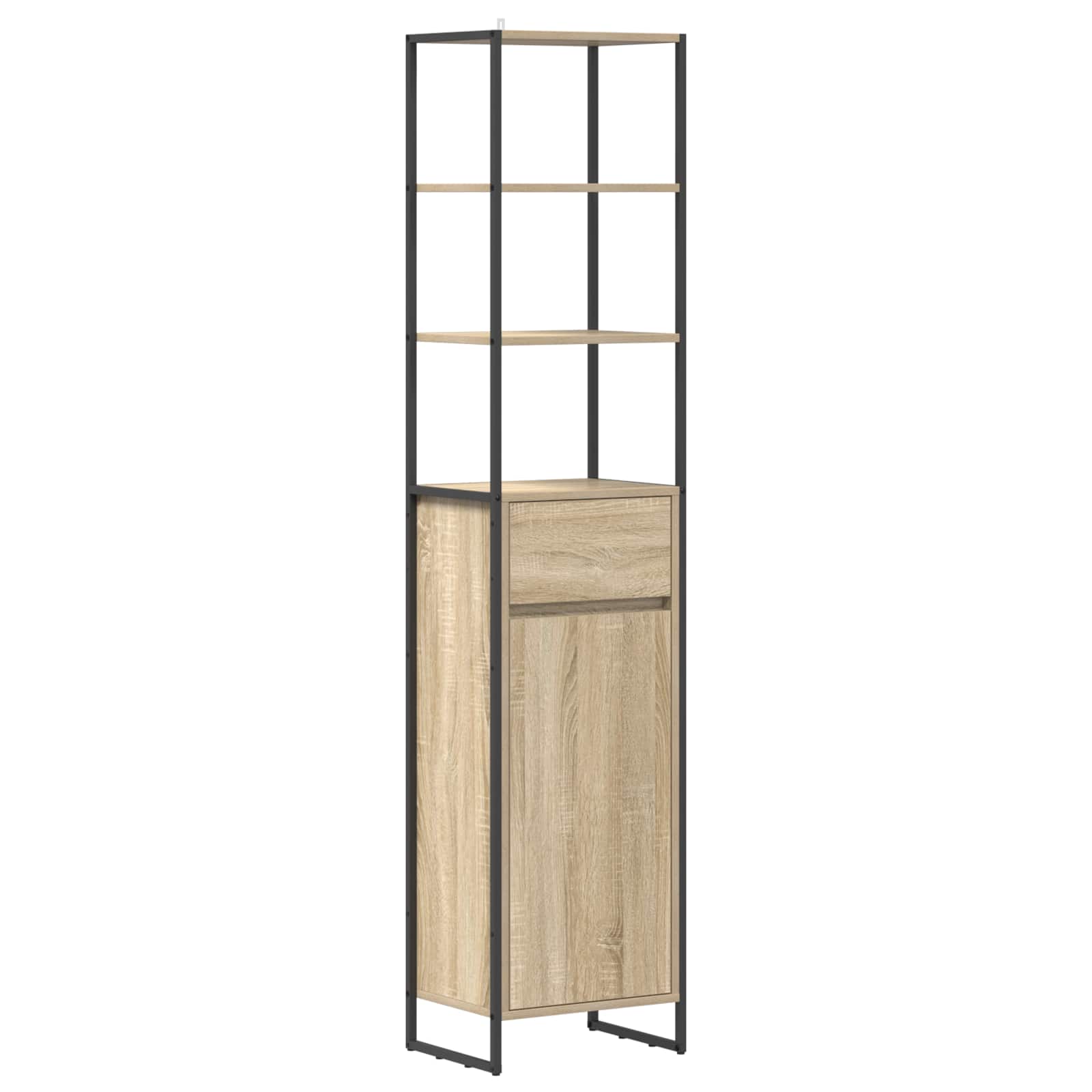 Badezimmerschrank Sonoma 40 x 30 x 180 cm Holzwerkstoff