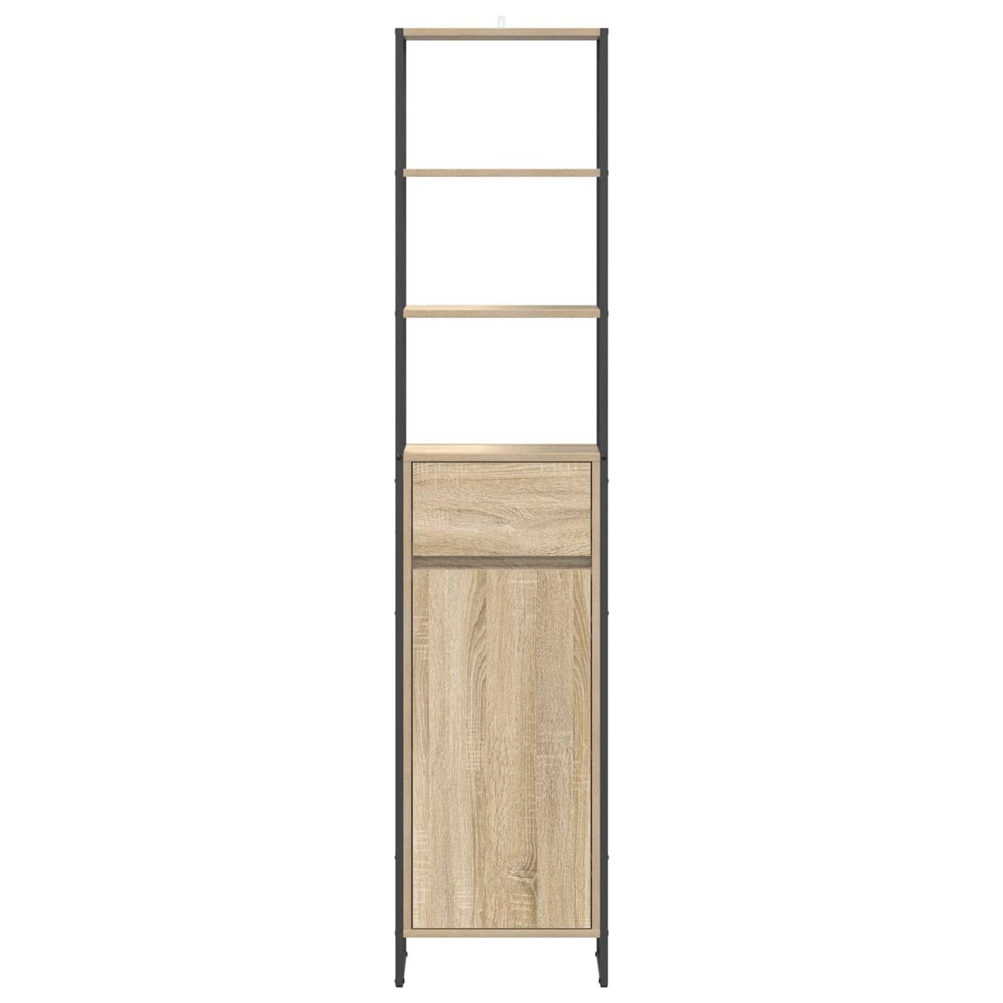 Badezimmerschrank Sonoma 40 x 30 x 180 cm Holzwerkstoff