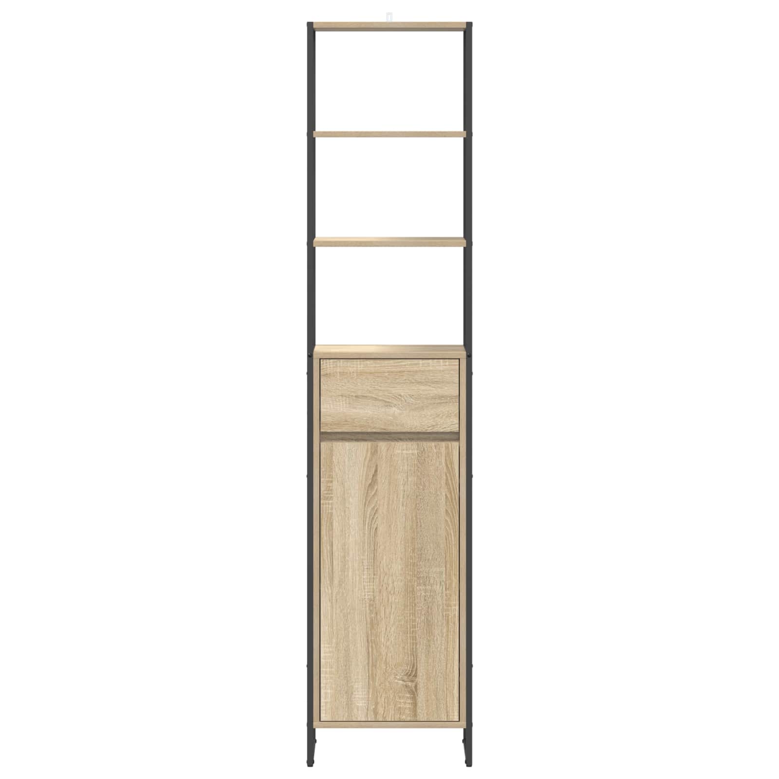 Badezimmerschrank Sonoma 40 x 30 x 180 cm Holzwerkstoff
