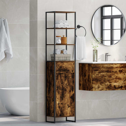Badezimmerschrank Raucharbe 40 x 30 x 180 cm Holzwerkstoff