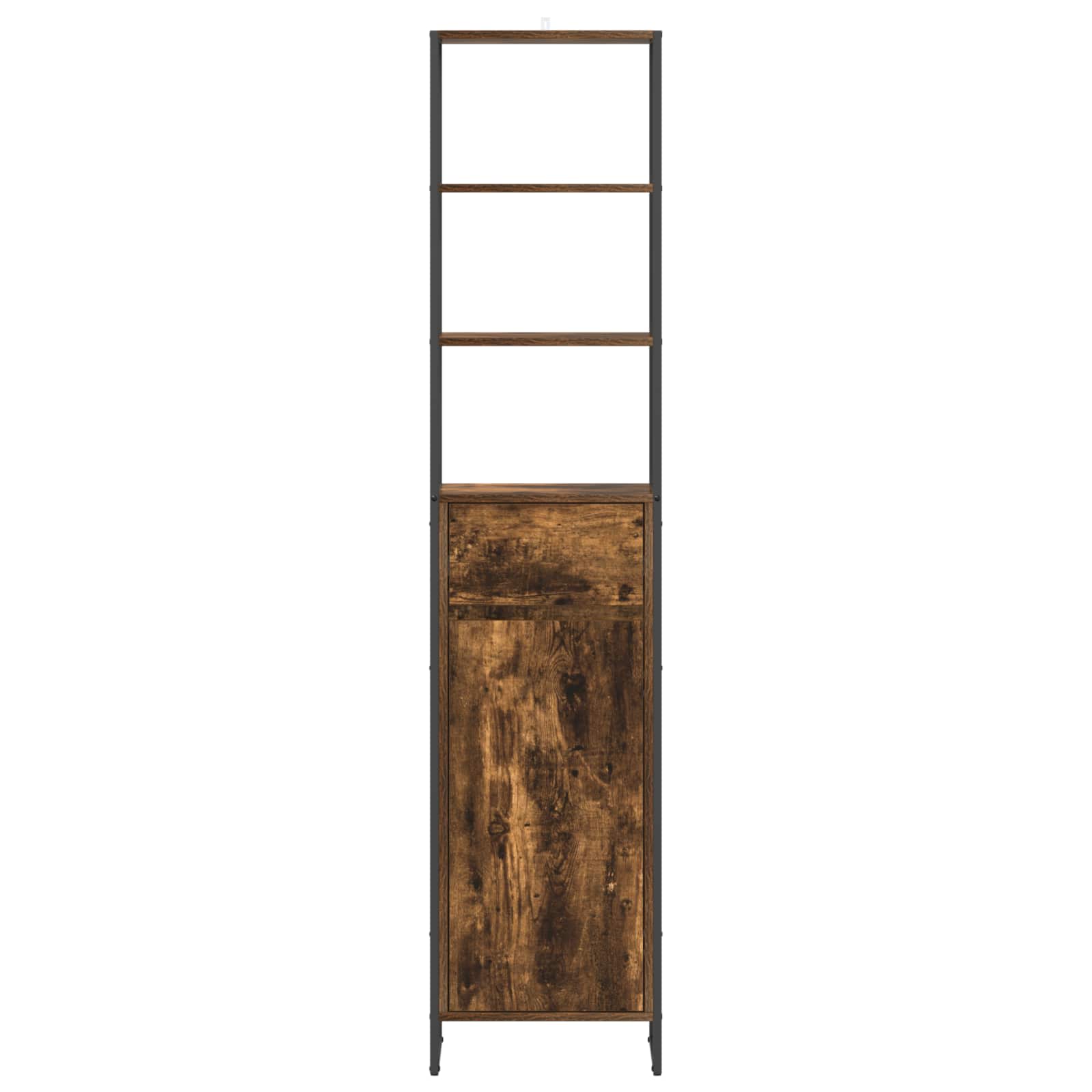 Badezimmerschrank Raucharbe 40 x 30 x 180 cm Holzwerkstoff