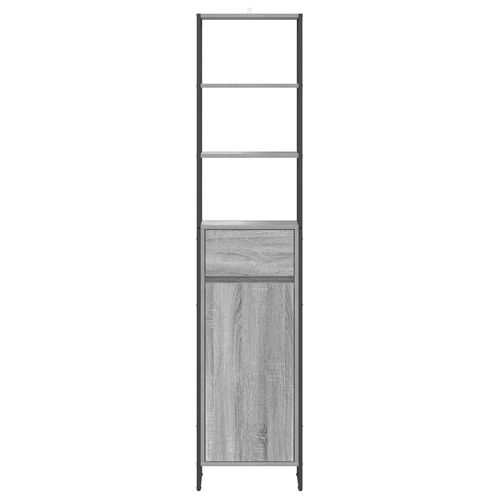 Badezimmerschrank Sonoma-Grau 40 x 30 x 180 cm Holzwerkstoff