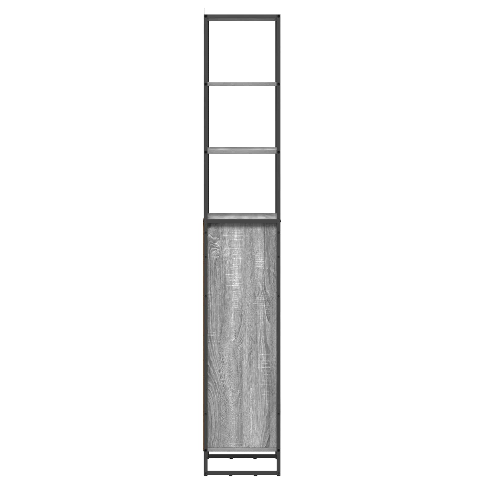 Badezimmerschrank Sonoma-Grau 40 x 30 x 180 cm Holzwerkstoff