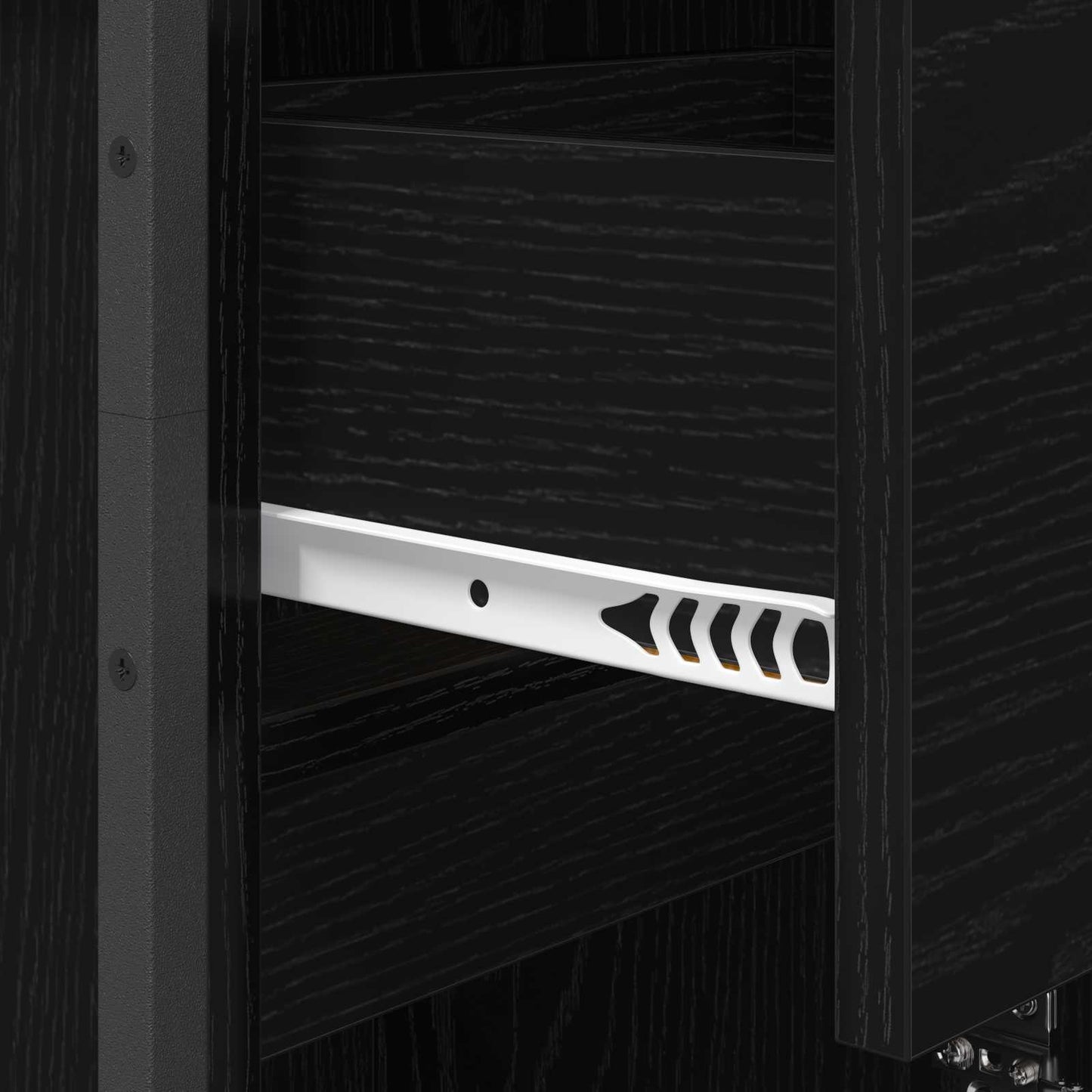 Badezimmerschrank Schwarz Eichen-Optik 40 x 30 x 100 cm