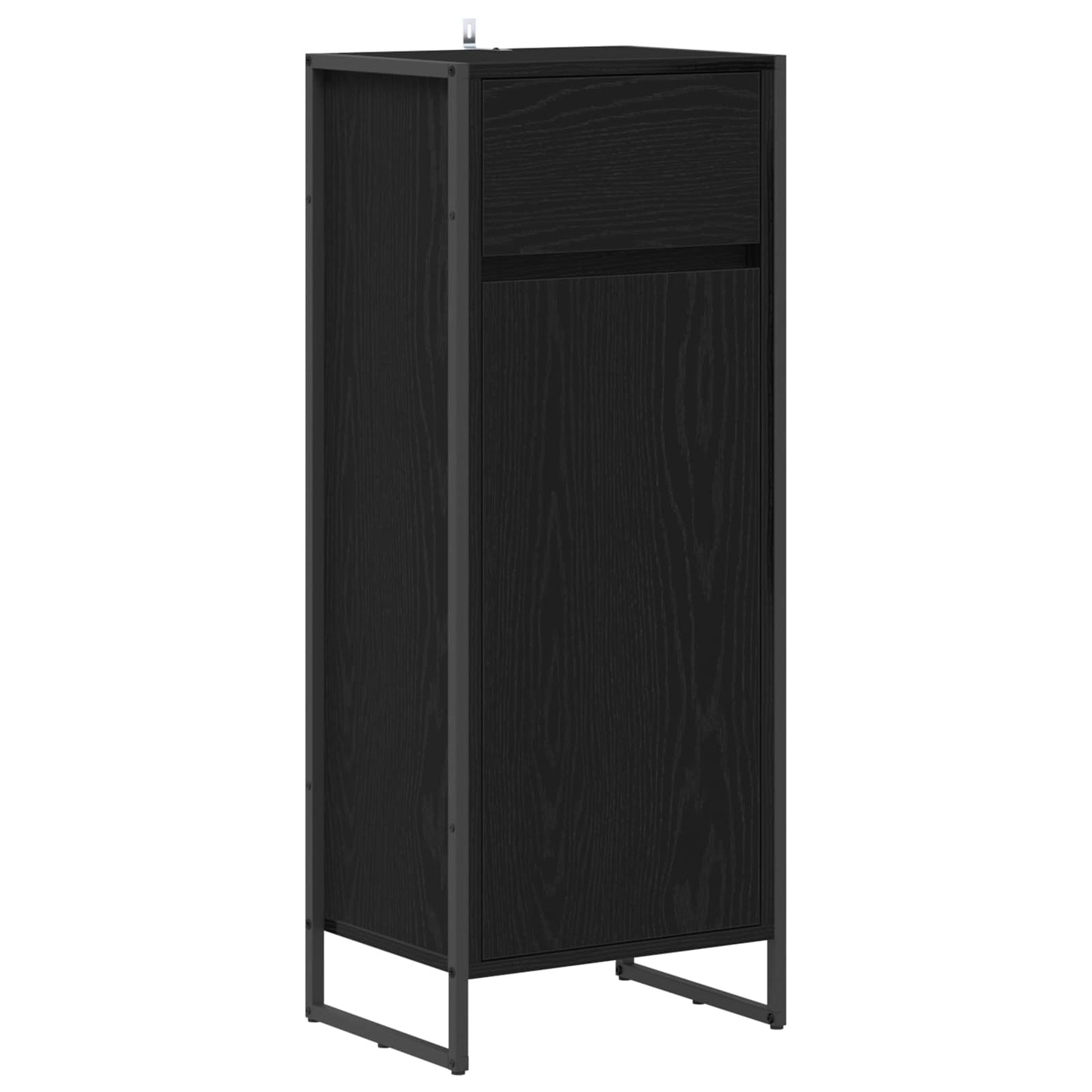 Badezimmerschrank Schwarz Eichen-Optik 40 x 30 x 100 cm