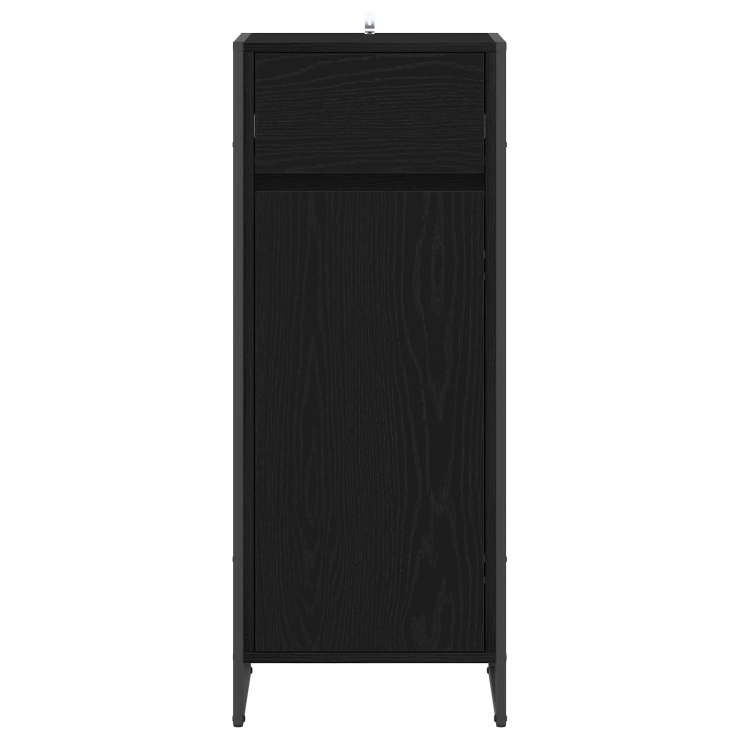 Badezimmerschrank Schwarz Eichen-Optik 40 x 30 x 100 cm