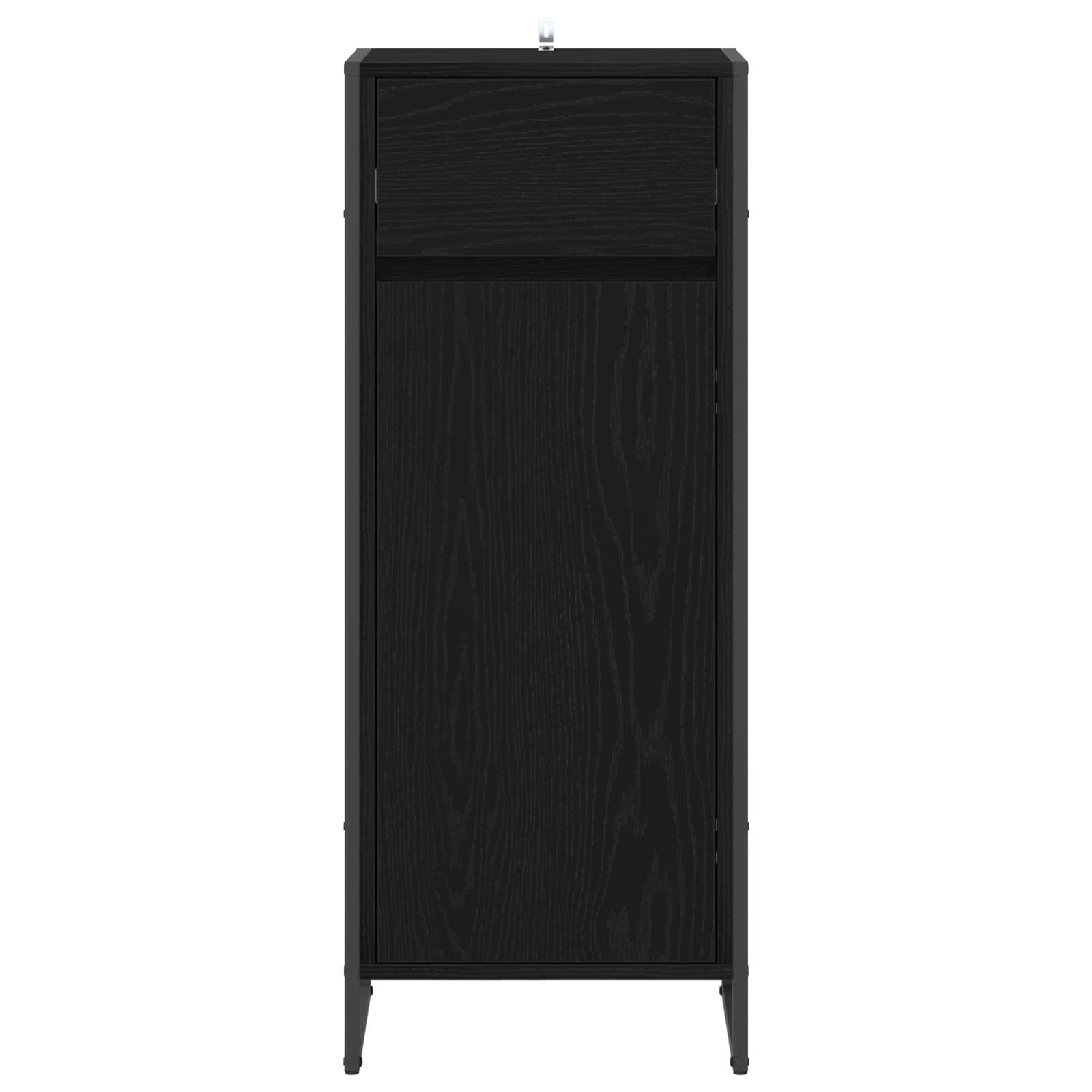 Badezimmerschrank Schwarz Eichen-Optik 40 x 30 x 100 cm
