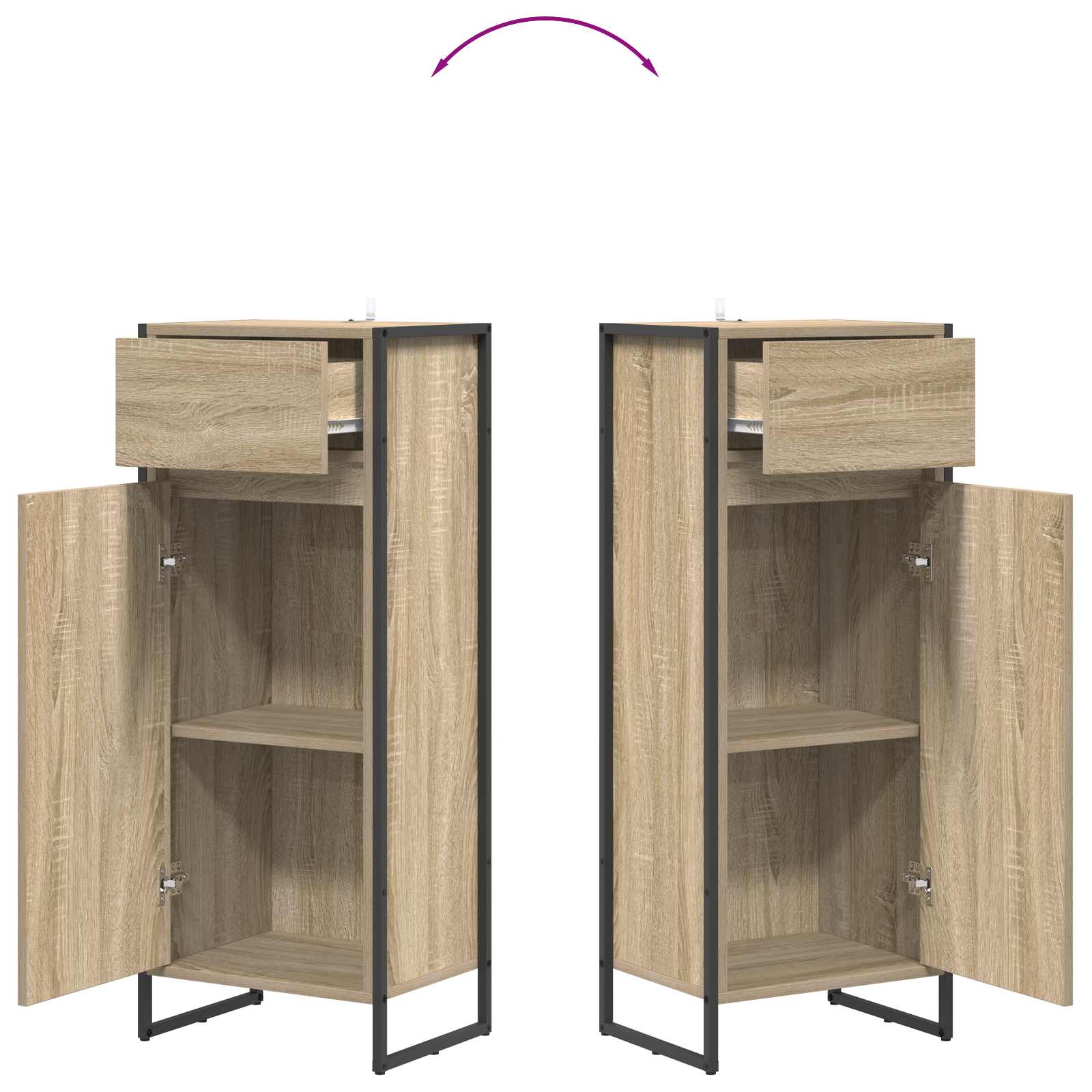 Badezimmerschrank Sonoma 40 x 30 x 100 cm Holzwerkstoff