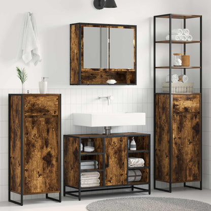 Badezimmerschrank Raucharbe 40 x 30 x 100 cm Holzwerkstoff