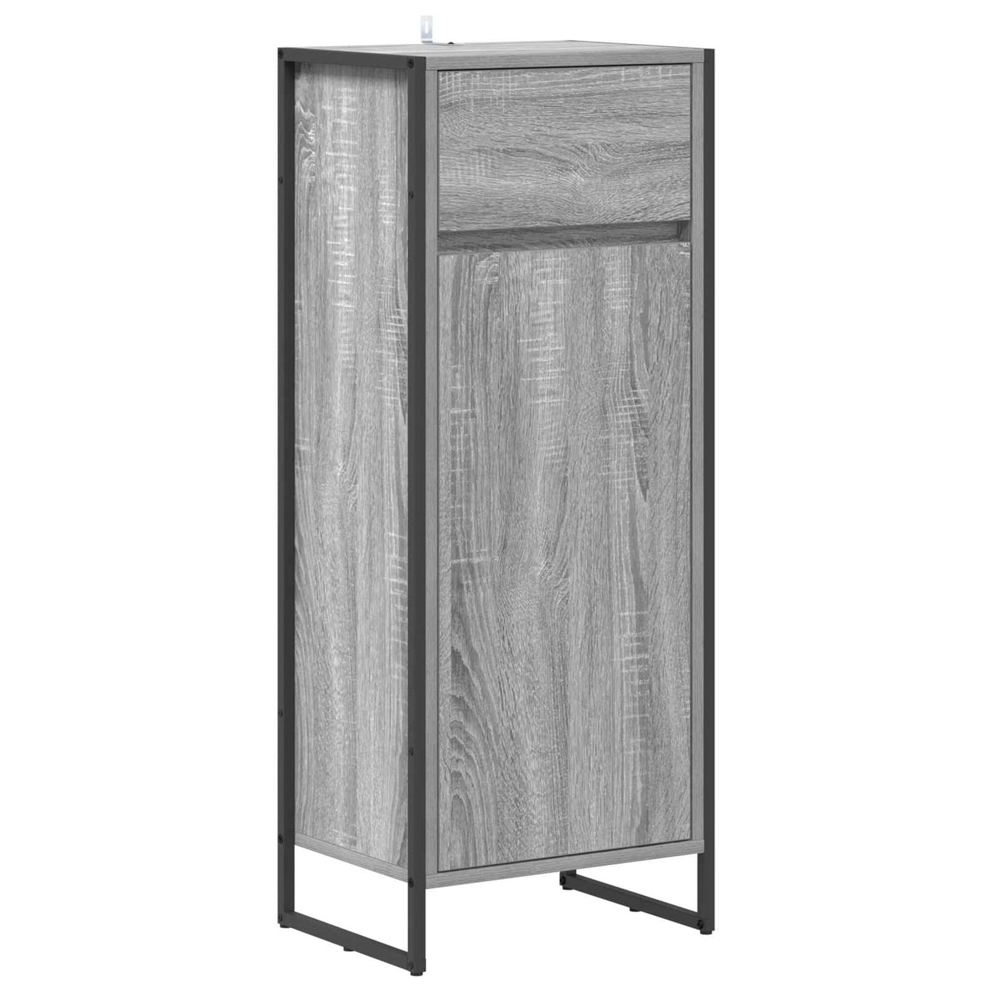 Badezimmerschrank Sonoma-Grau 40 x 30 x 100 cm Holzwerkstoff