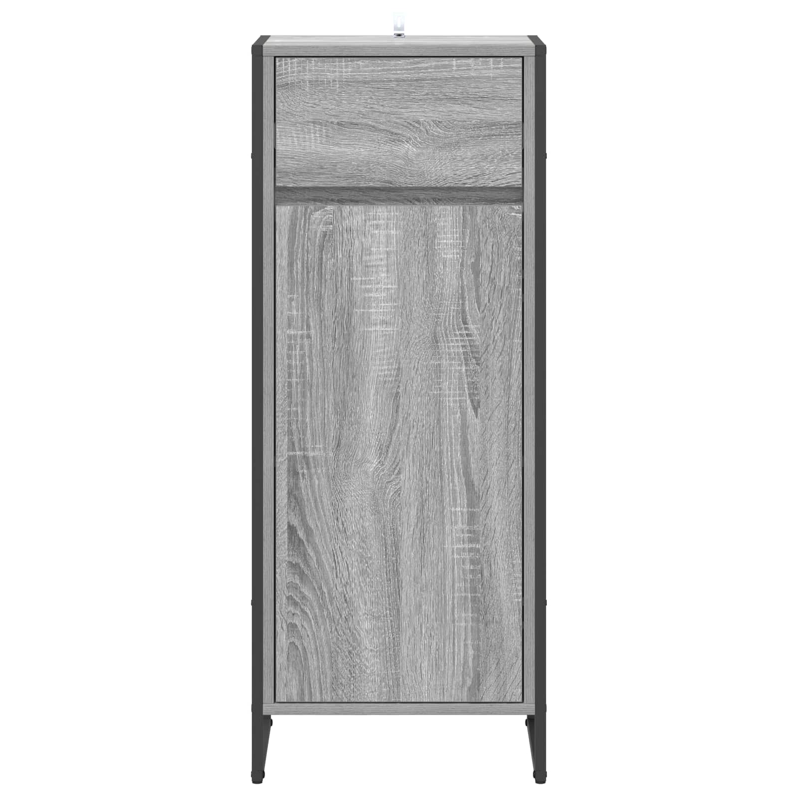 Badezimmerschrank Sonoma-Grau 40 x 30 x 100 cm Holzwerkstoff