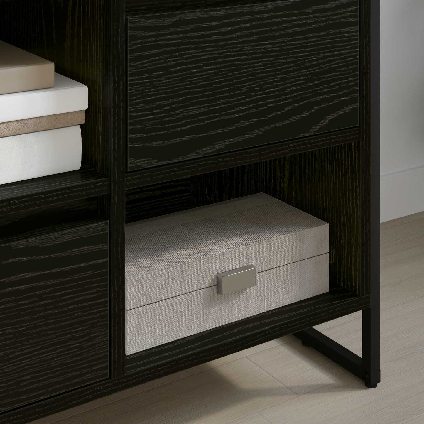 TV-Schränk 100 x 36 x 49,5 cm Schwarz Eichen-Optik