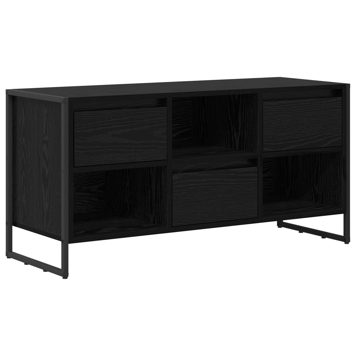 TV-Schränk 100 x 36 x 49,5 cm Schwarz Eichen-Optik