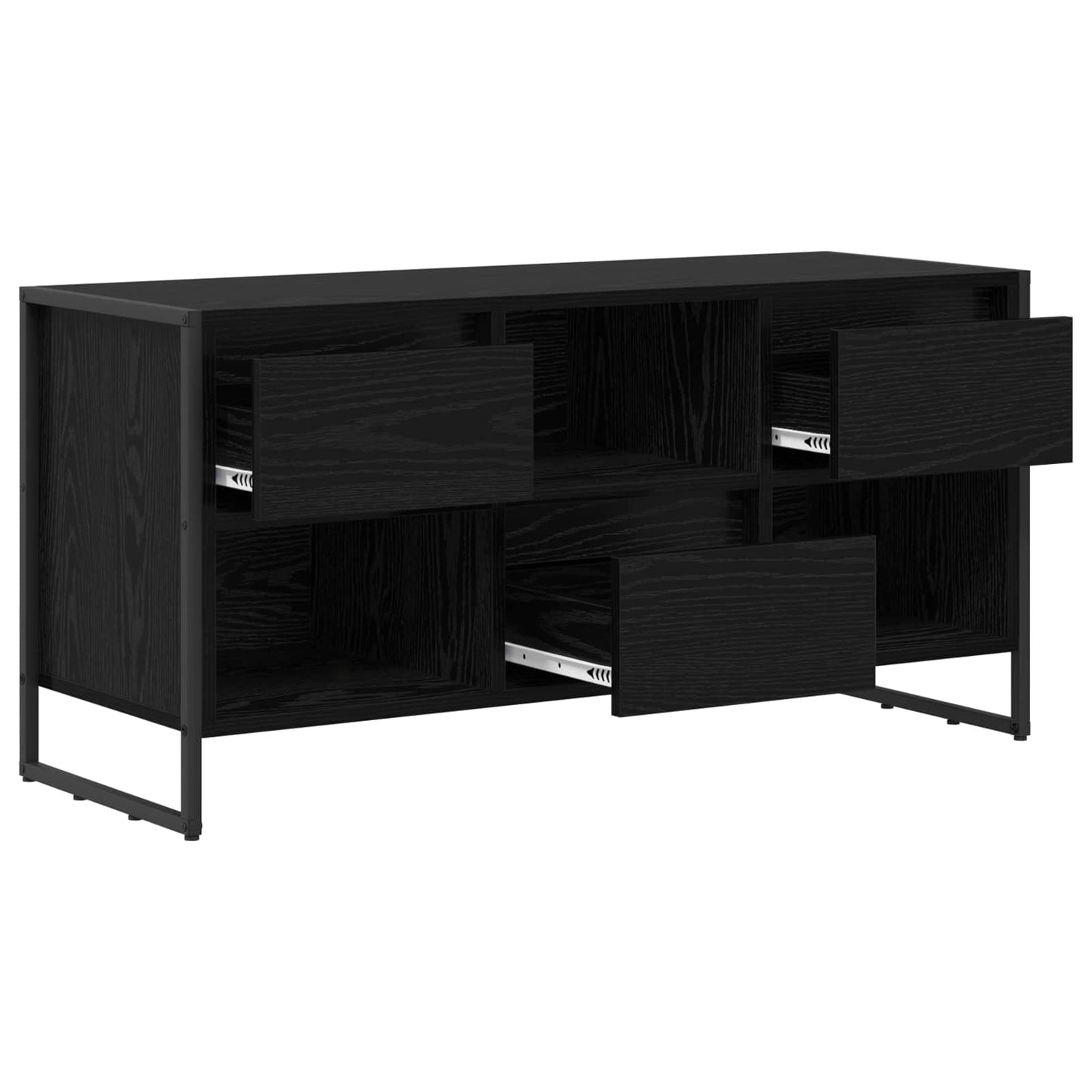 TV-Schränk 100 x 36 x 49,5 cm Schwarz Eichen-Optik