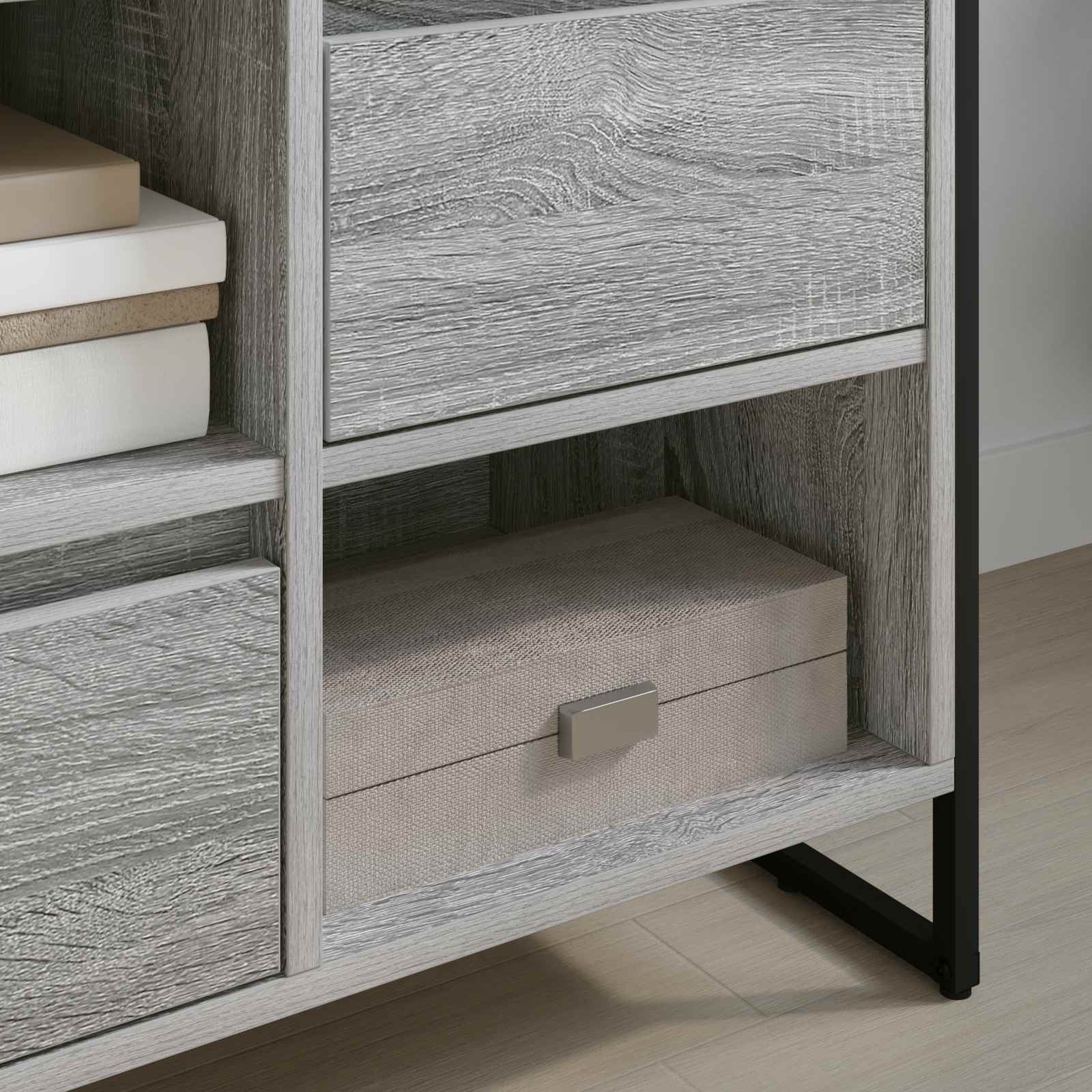 TV-Schränk 100 x 36 x 49,5 cm Graues Sonoma Holzwerkstoff