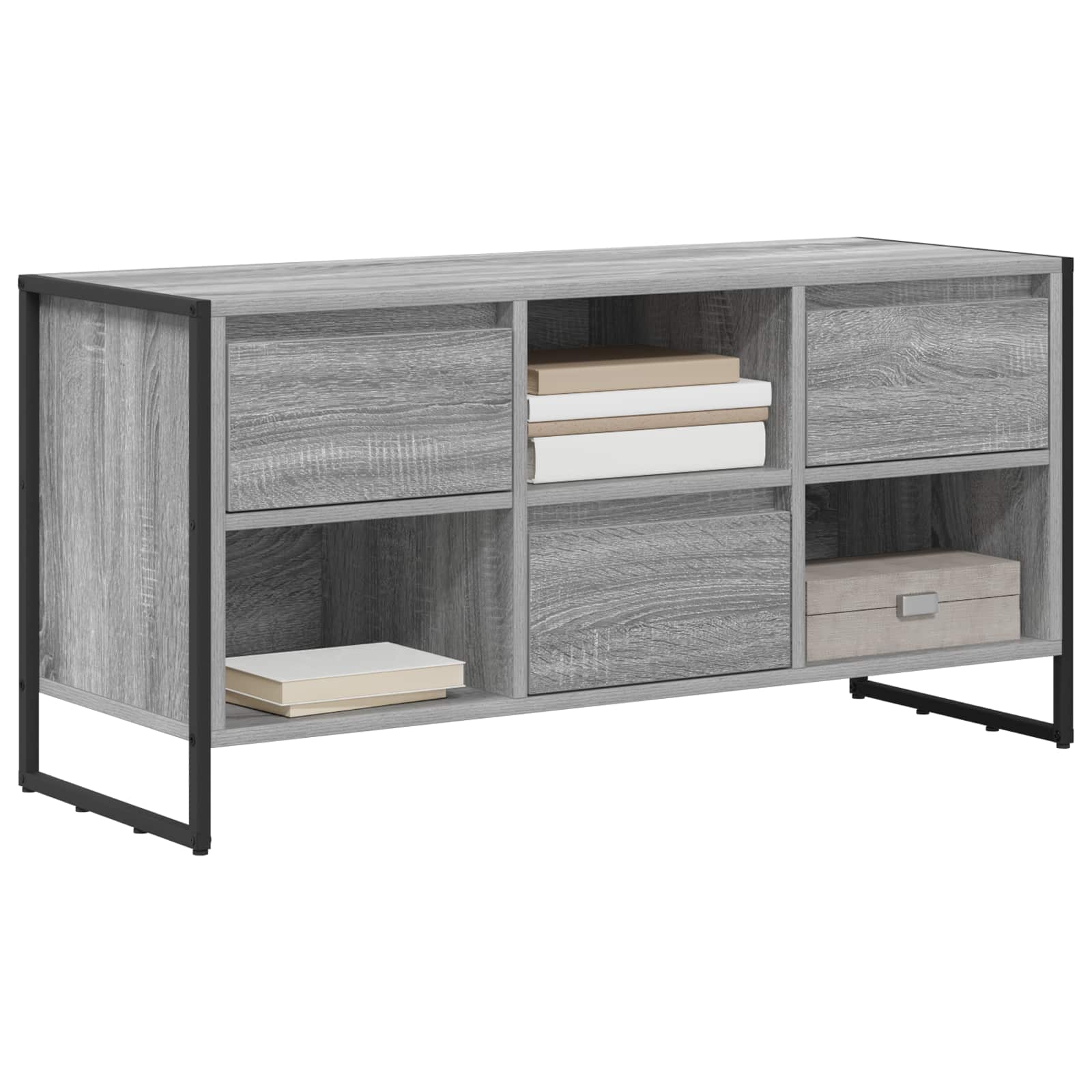 TV-Schränk 100 x 36 x 49,5 cm Graues Sonoma Holzwerkstoff