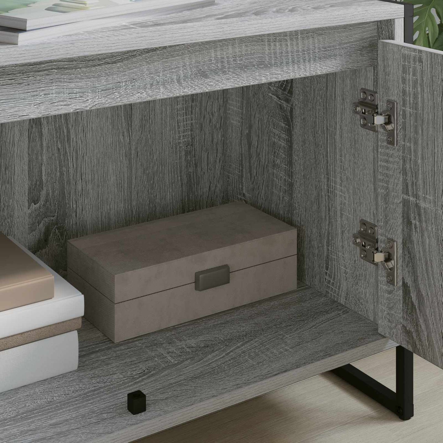 TV-Schränk 140 x 36 x 49,5 cm Graues Sonoma Holzwerkstoff