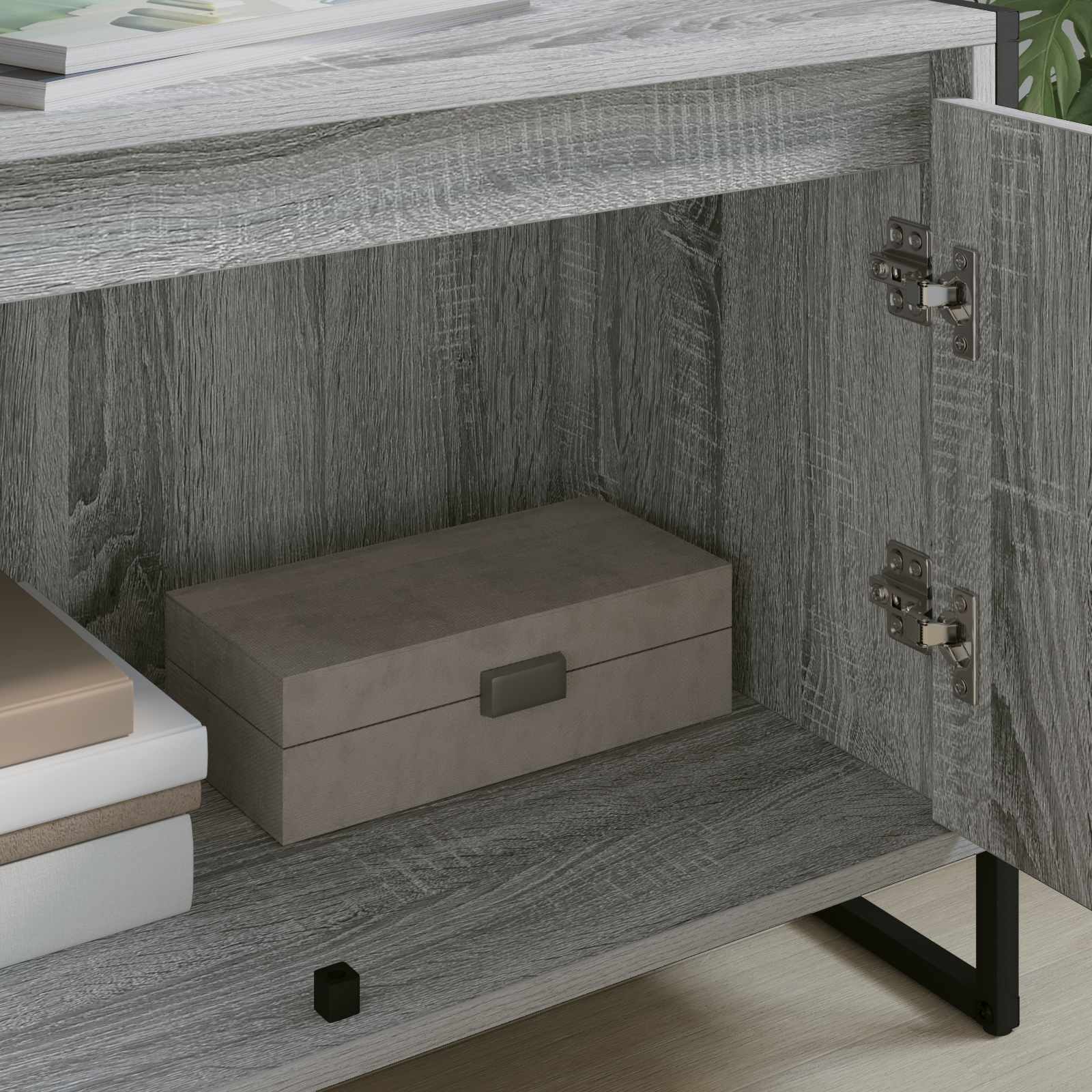 TV-Schränk 140 x 36 x 49,5 cm Graues Sonoma Holzwerkstoff