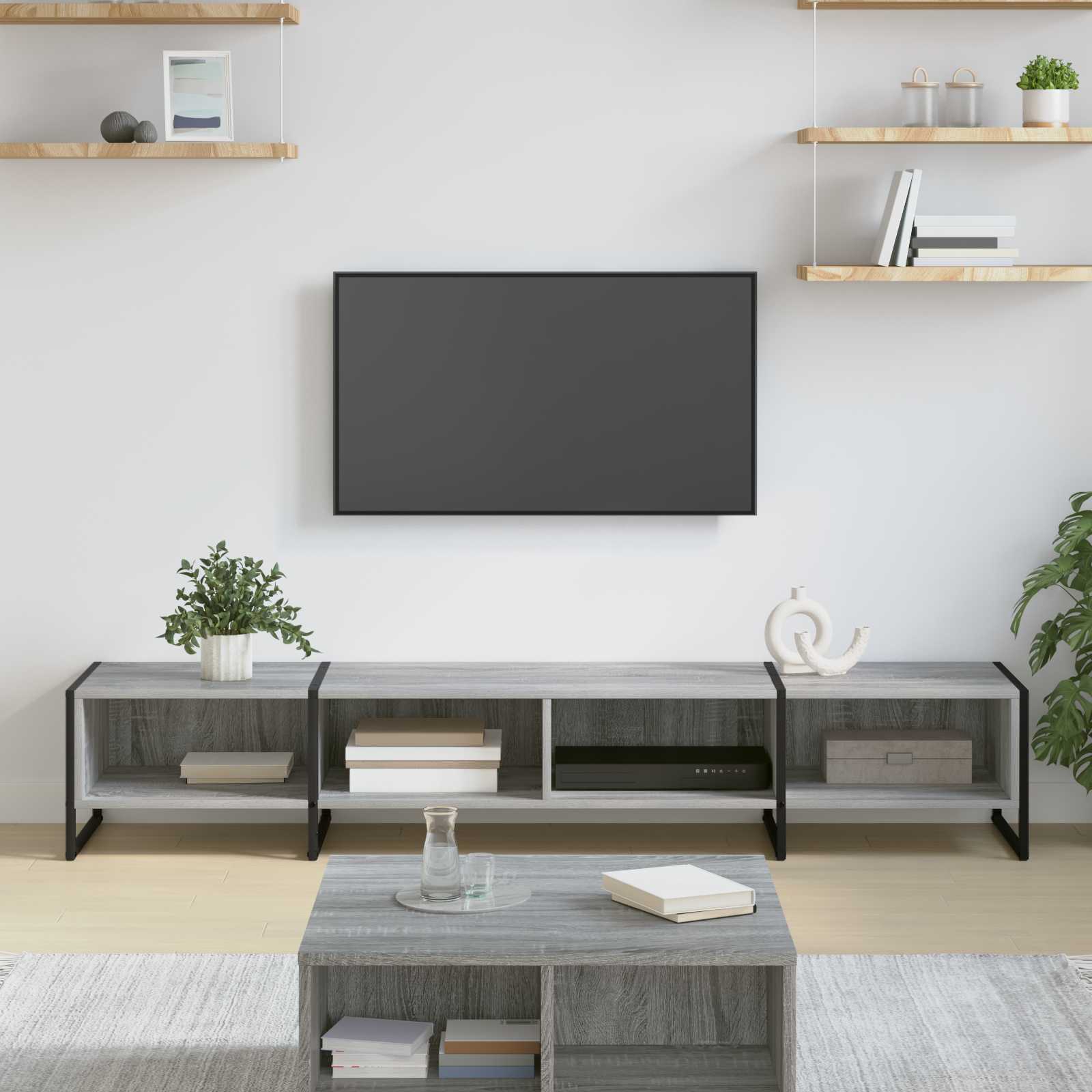 TV-Schränk 170,5 x 36 x 30,5 cm Graues Sonoma Holzwerkstoff