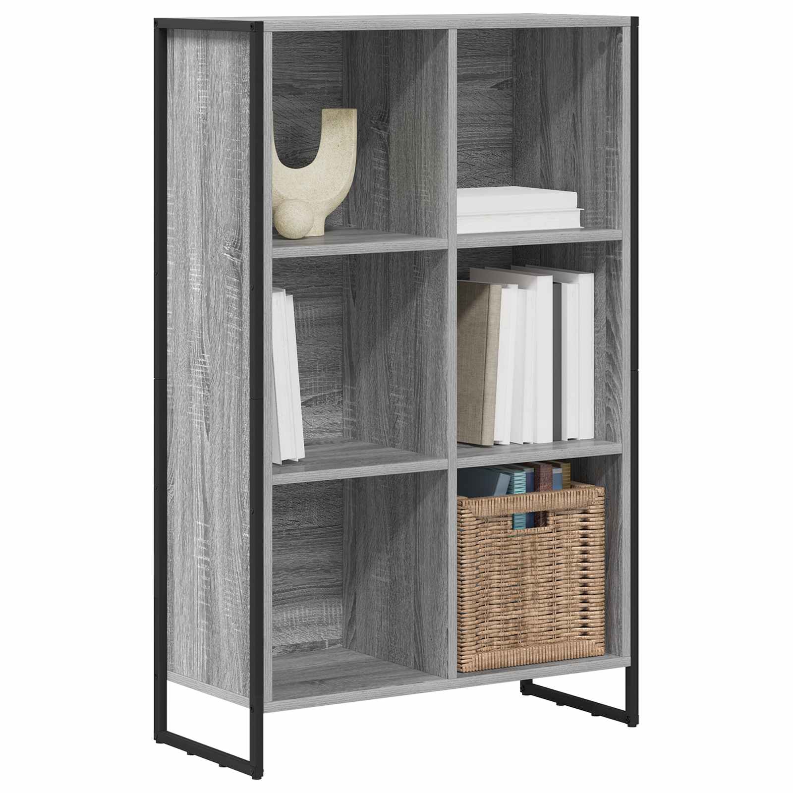 Bücherregal 99,5 x 30 x 108,5 cm Holzwerkstoff Graues Sonoma