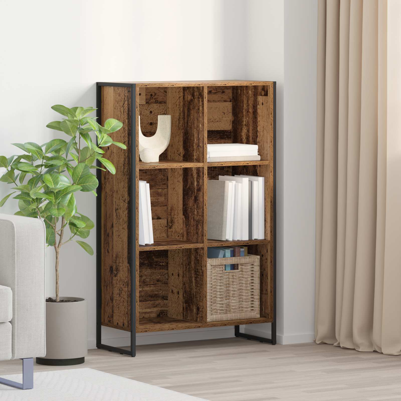 Bücherregal 99,5 x 30 x 108,5 cm Holzwerkstoff Altholz