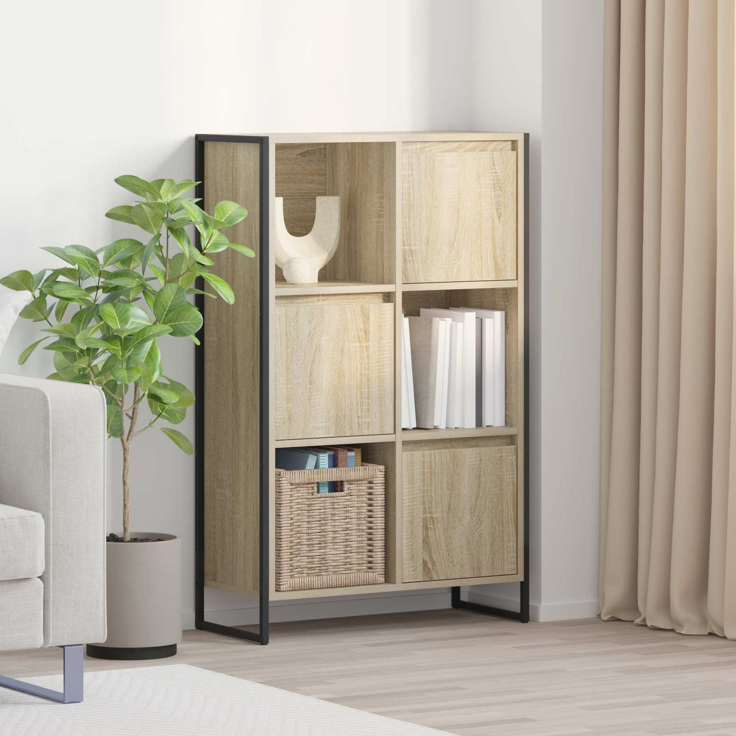 Bücherregal 68 x 30 x 108.5 cm Holzwerkstoff Sonoma