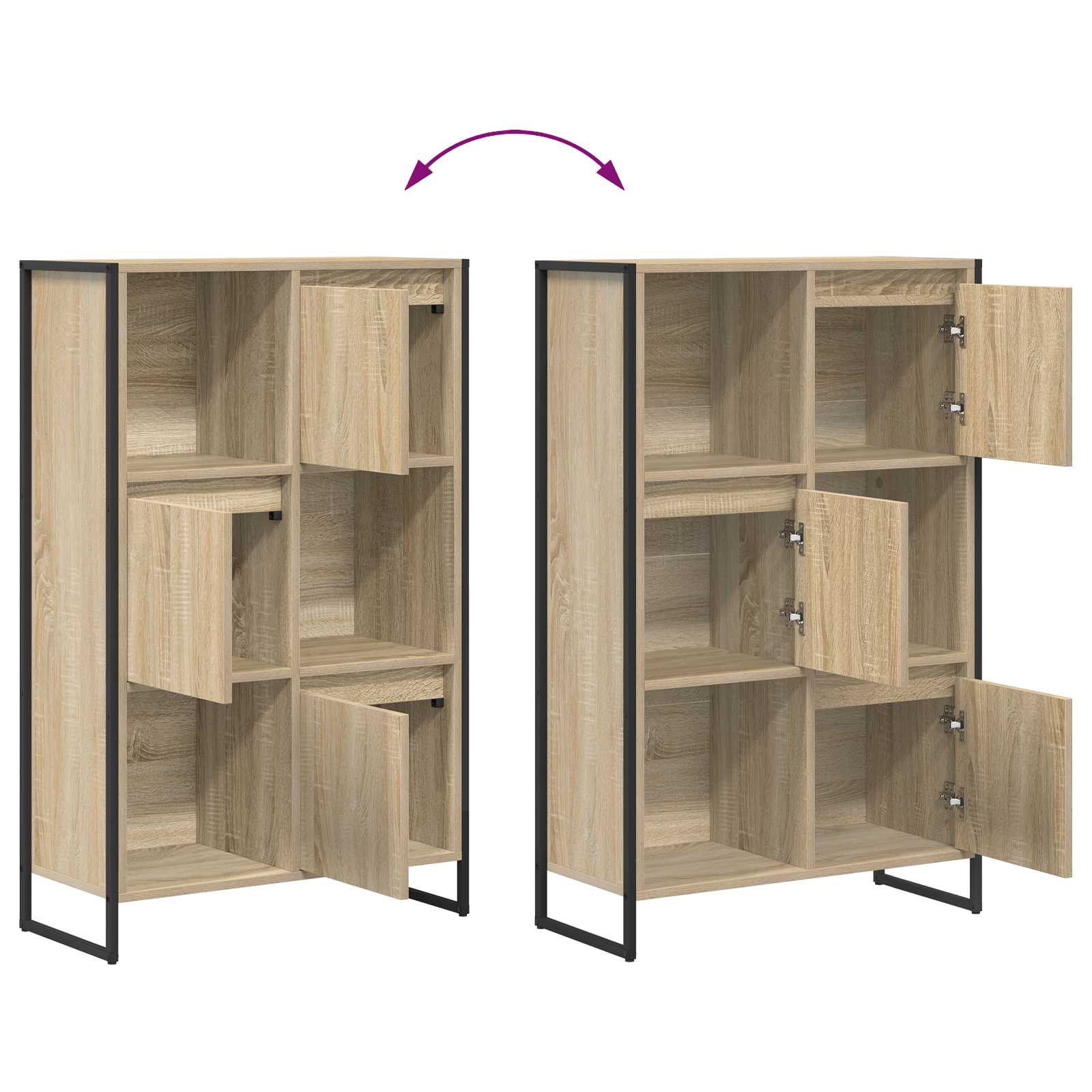 Bücherregal 68 x 30 x 108.5 cm Holzwerkstoff Sonoma