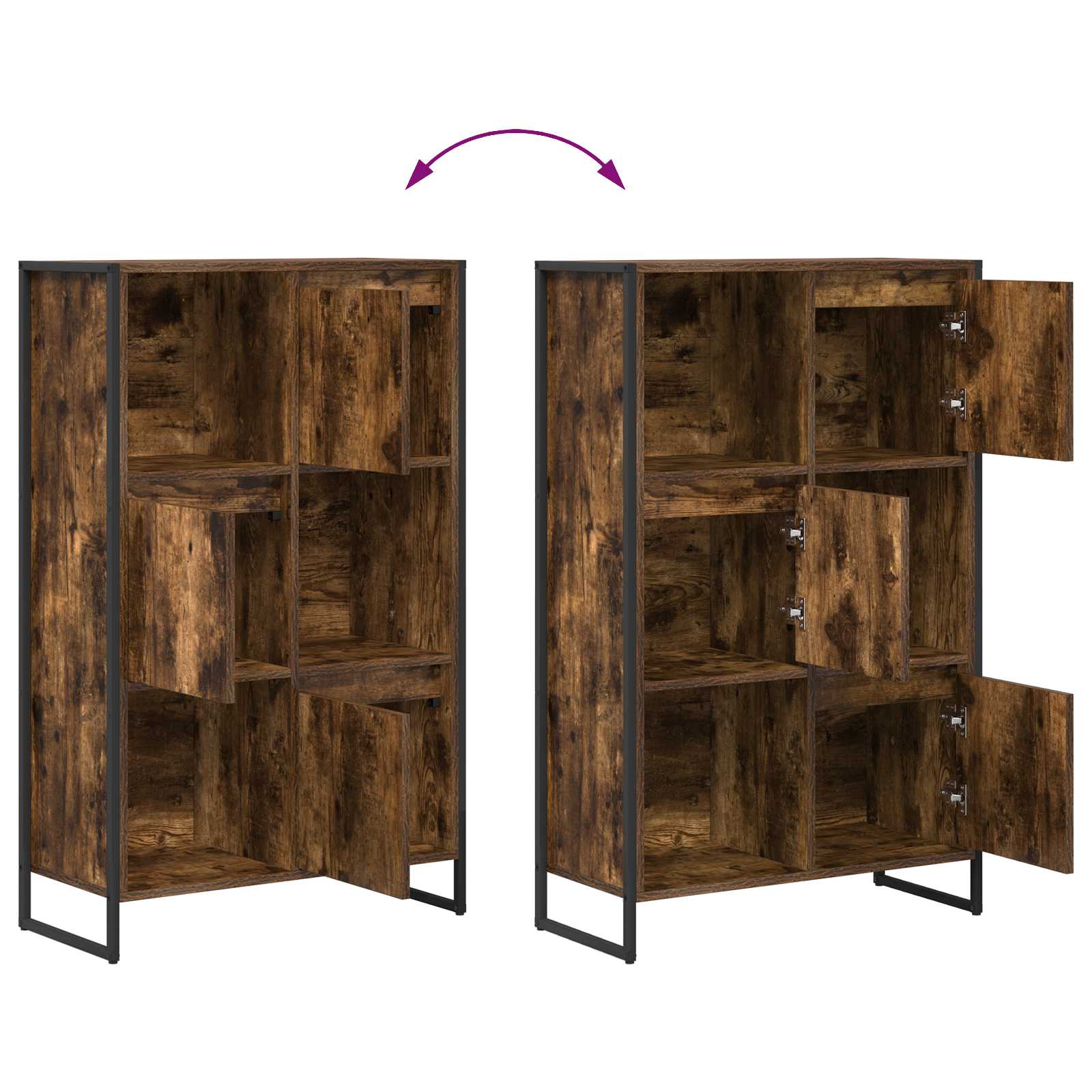 Bücherregal 68 x 30 x 108.5 cm Holzwerkstoff Raucharbe