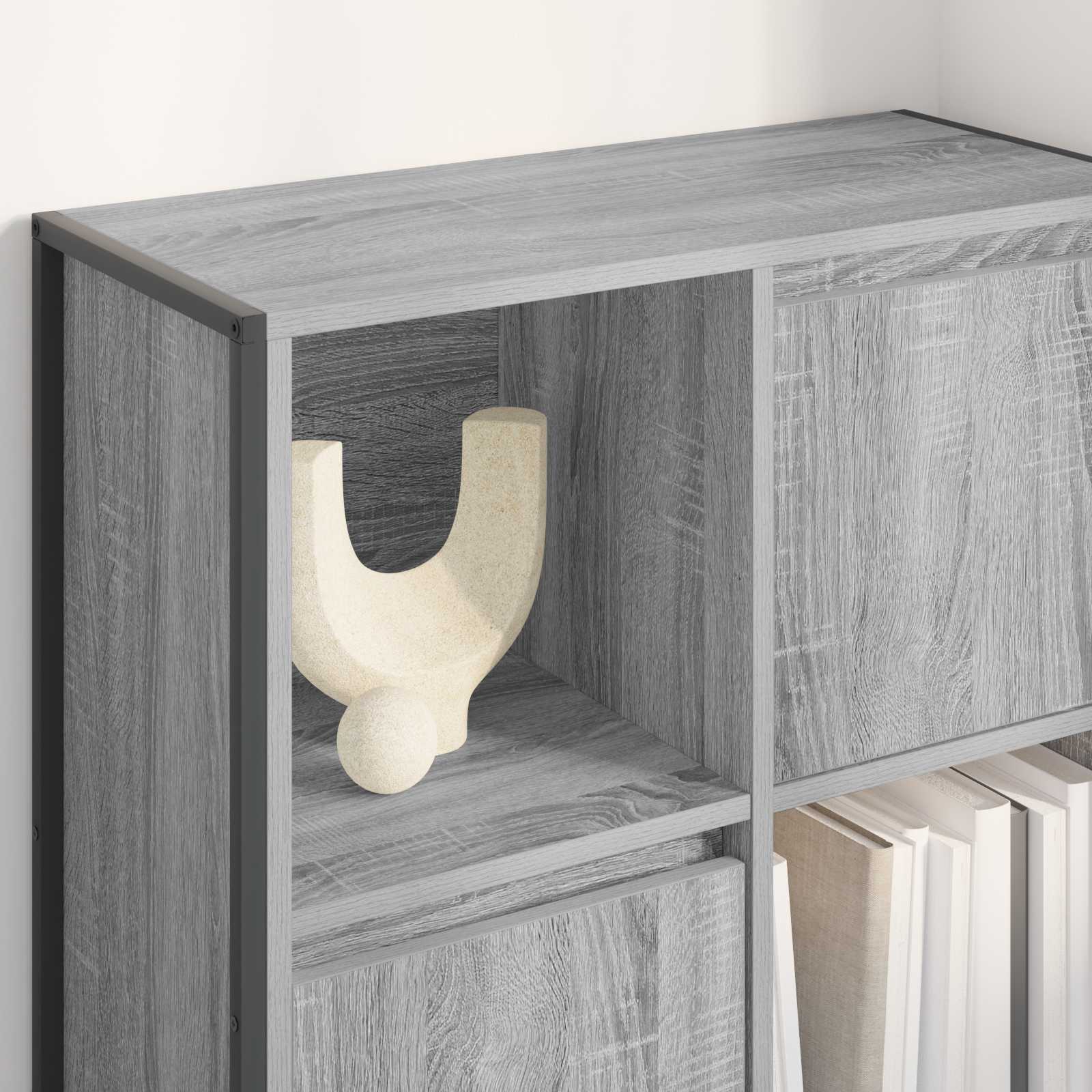 Bücherregal 68 x 30 x 108.5 cm Holzwerkstoff Graues Sonoma