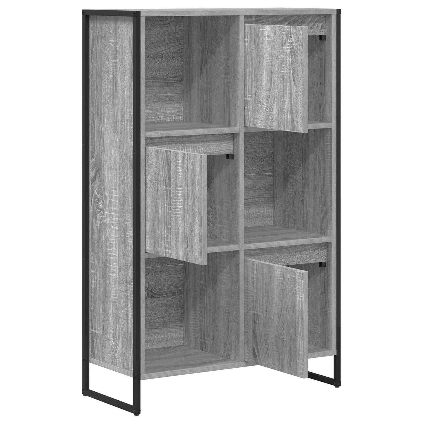 Bücherregal 68 x 30 x 108.5 cm Holzwerkstoff Graues Sonoma