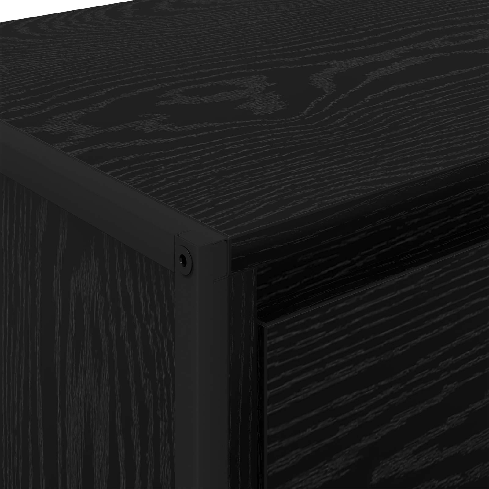 Sideboard Schwarz Eichen-Optik 42 x 36 x 75,5 cm Holzwerkstoff