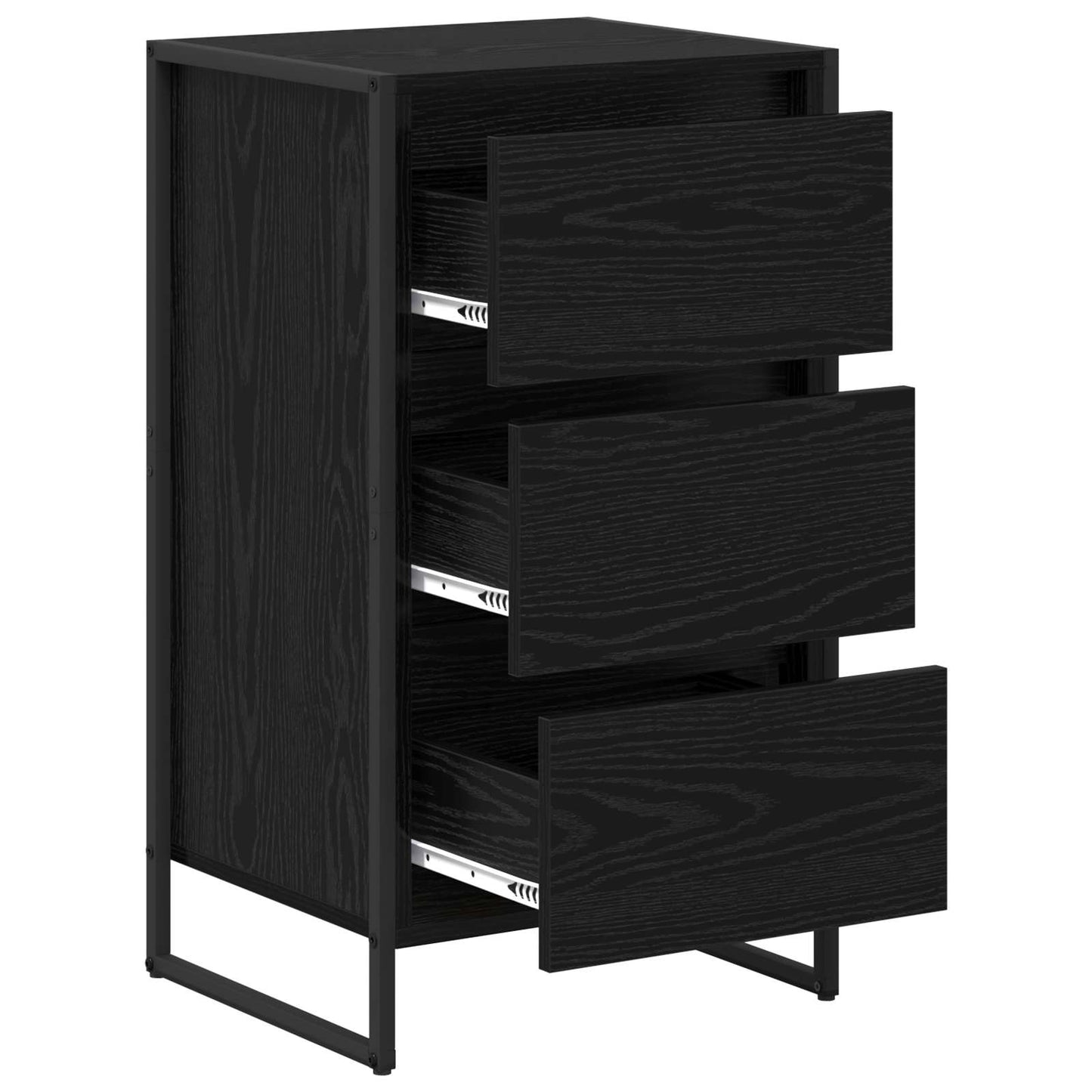 Sideboard Schwarz Eichen-Optik 42 x 36 x 75,5 cm Holzwerkstoff