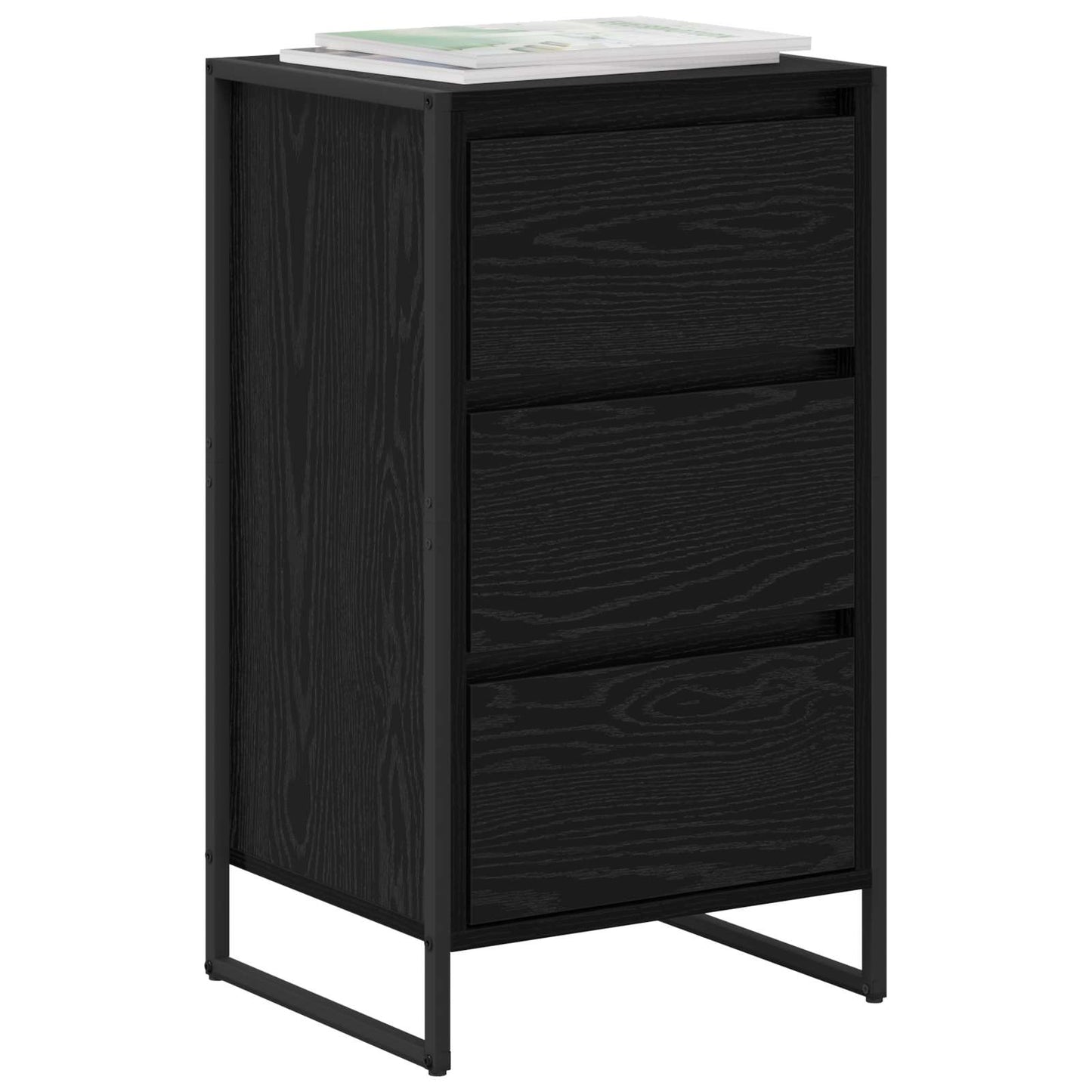 Sideboard Schwarz Eichen-Optik 42 x 36 x 75,5 cm Holzwerkstoff