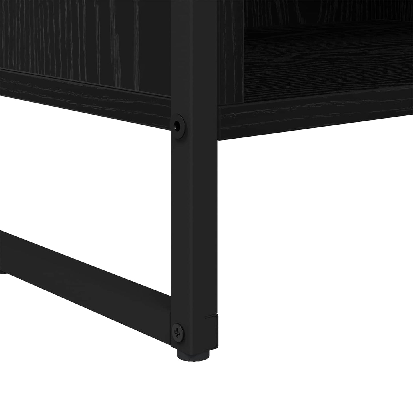 TV-Schränk 100 x 36,5 x 30,5 cm Schwarz Eichen-Optik