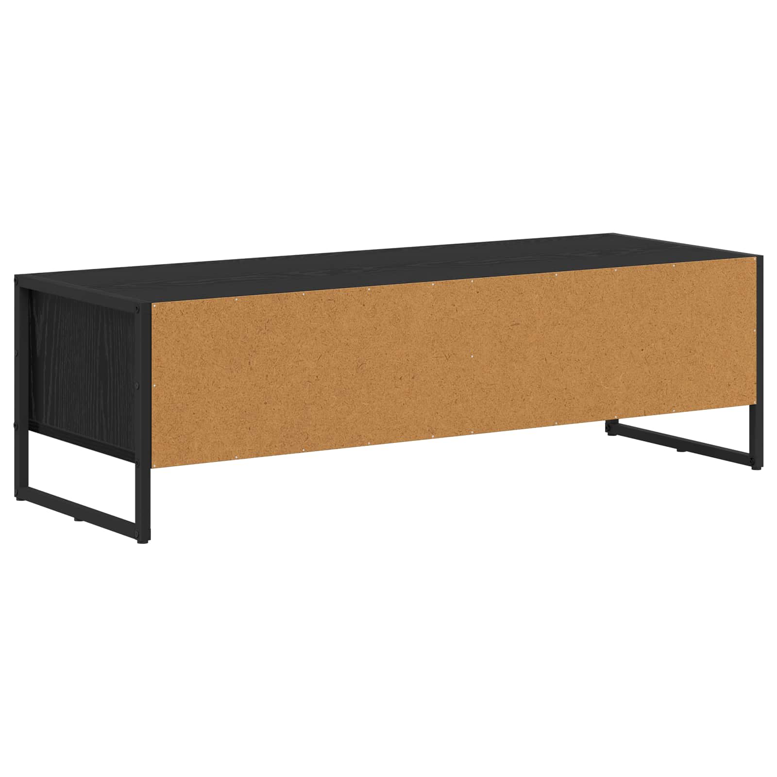 TV-Schränk 100 x 36,5 x 30,5 cm Schwarz Eichen-Optik