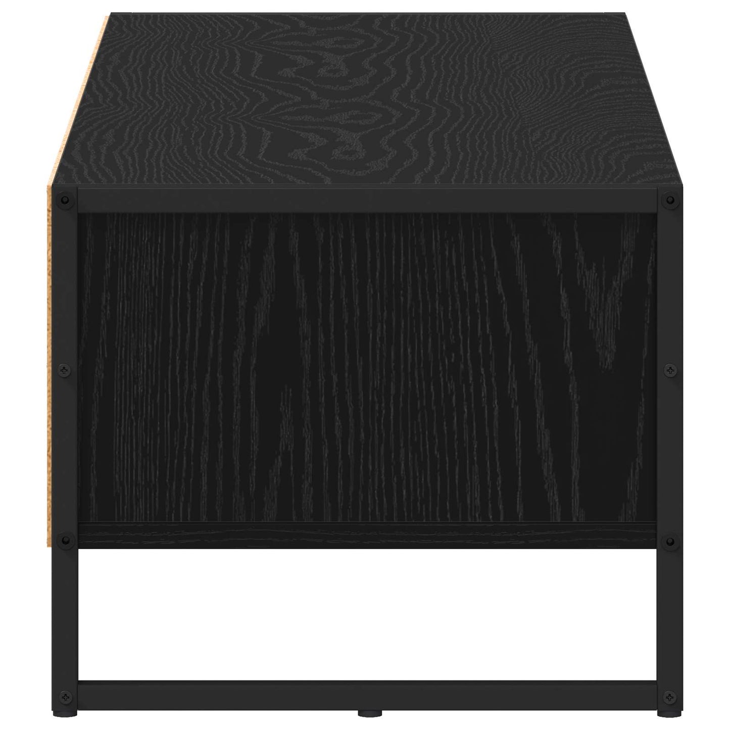 TV-Schränk 100 x 36,5 x 30,5 cm Schwarz Eichen-Optik