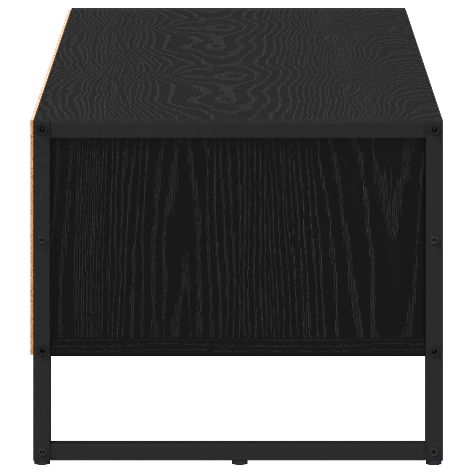 TV-Schränk 100 x 36,5 x 30,5 cm Schwarz Eichen-Optik