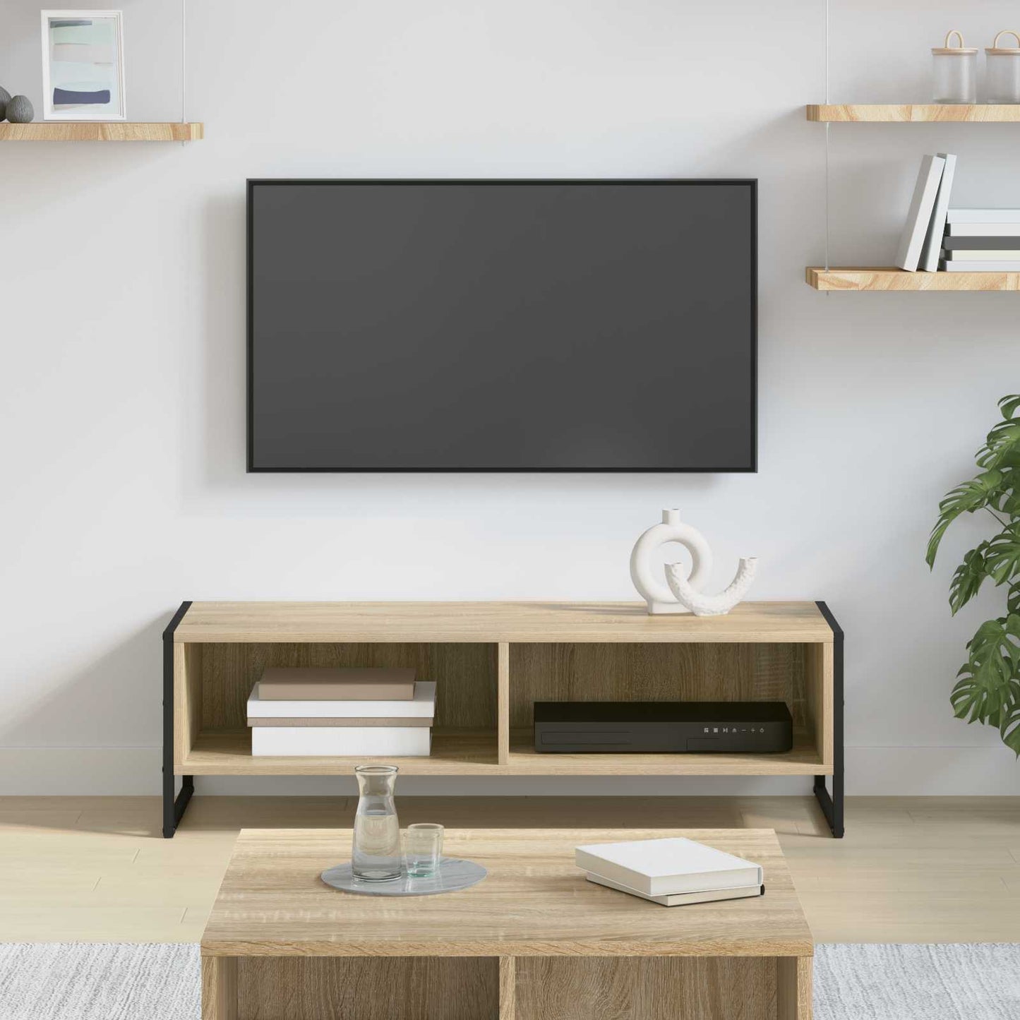 TV-Schränk 100 x 36,5 x 30,5 cm Sonoma Holzwerkstoff