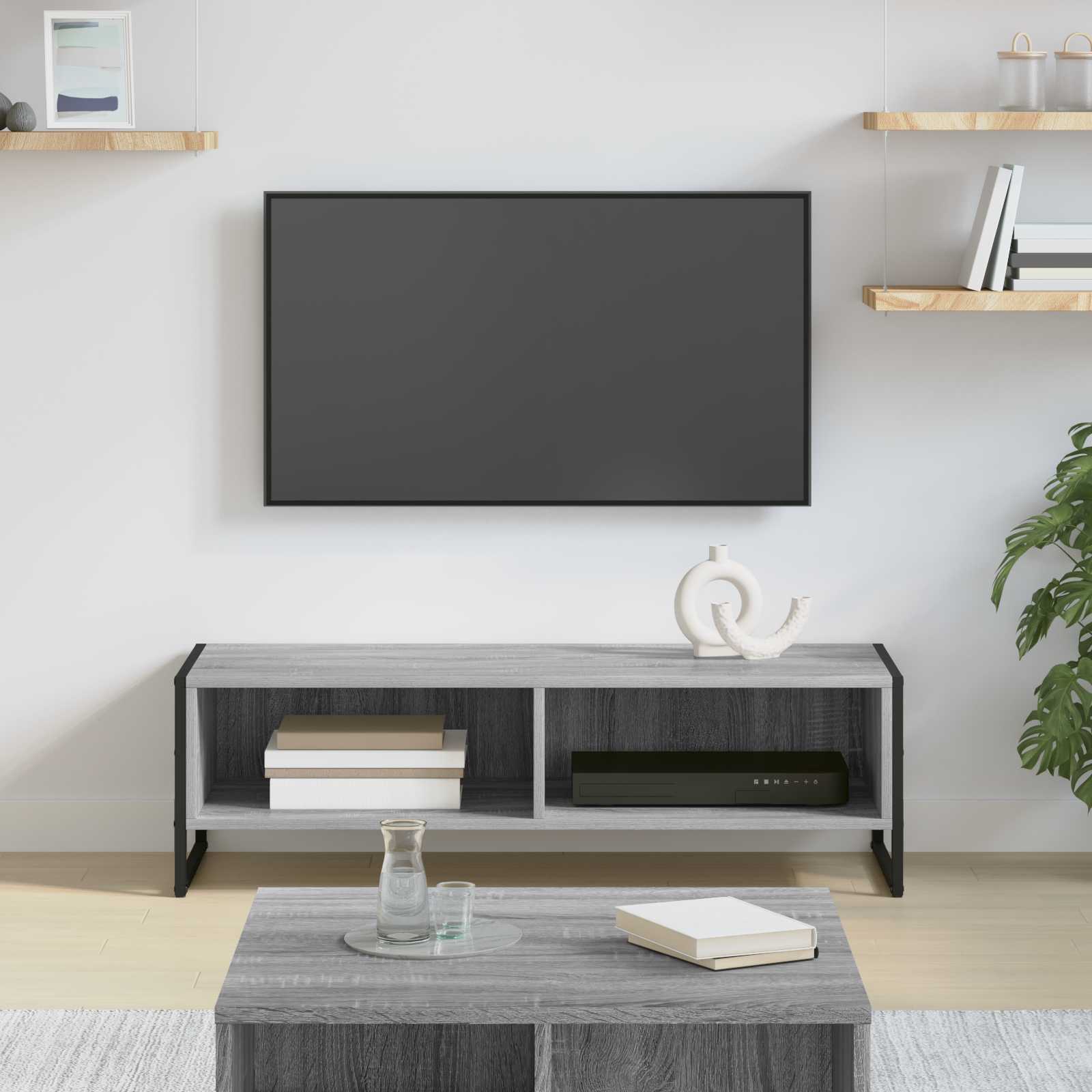 TV-Schränk 100 x 36,5 x 30,5 cm Graues Sonoma Holzwerkstoff
