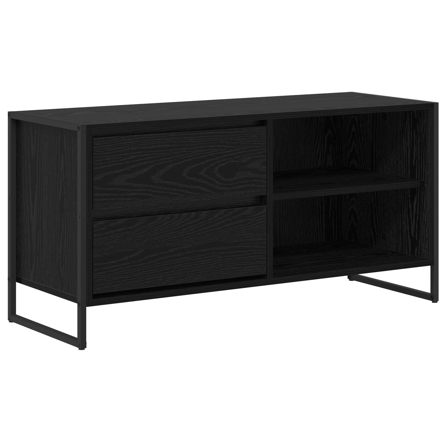 TV-Schränk 100 x 36 x 49,5 cm Schwarz Eichen-Optik
