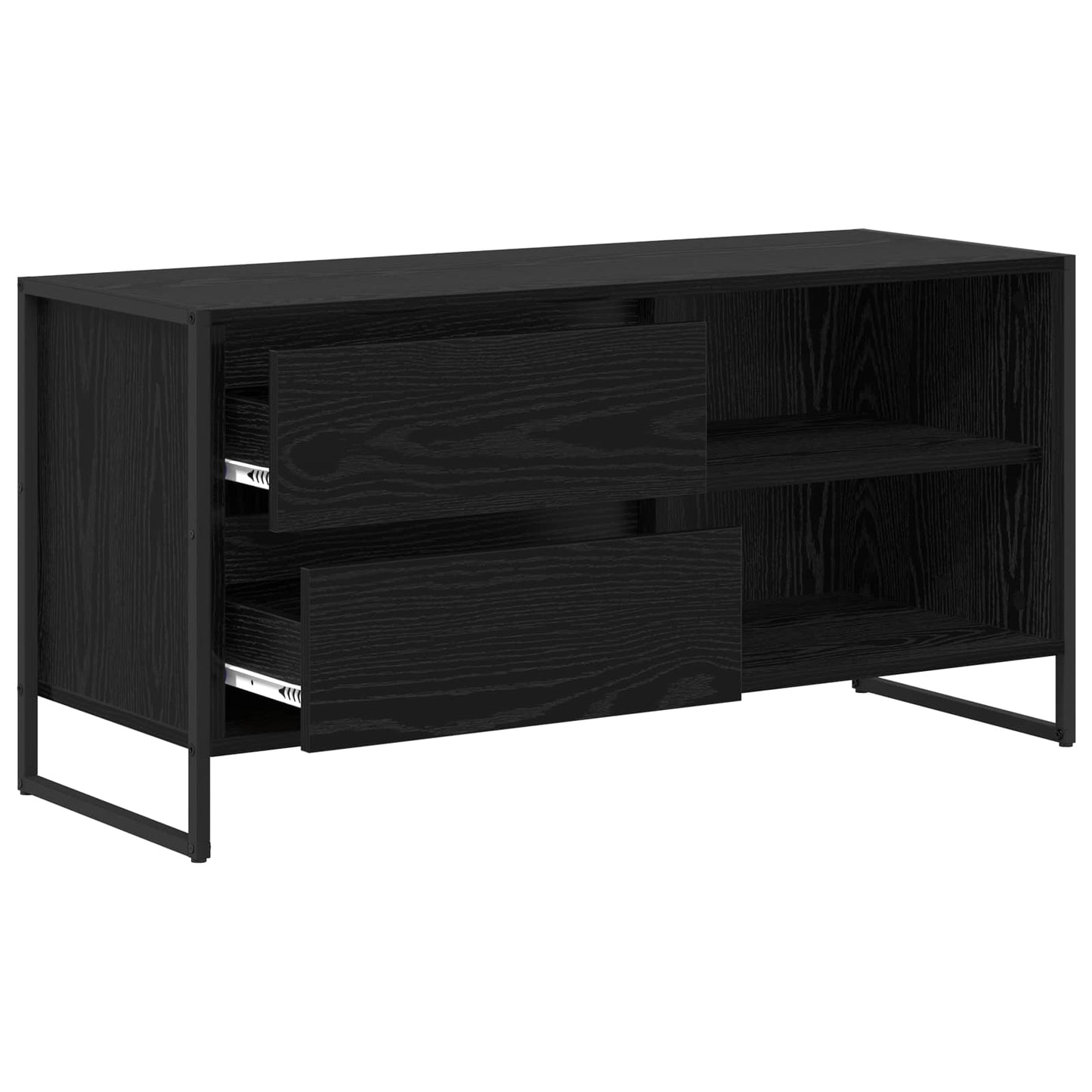 TV-Schränk 100 x 36 x 49,5 cm Schwarz Eichen-Optik