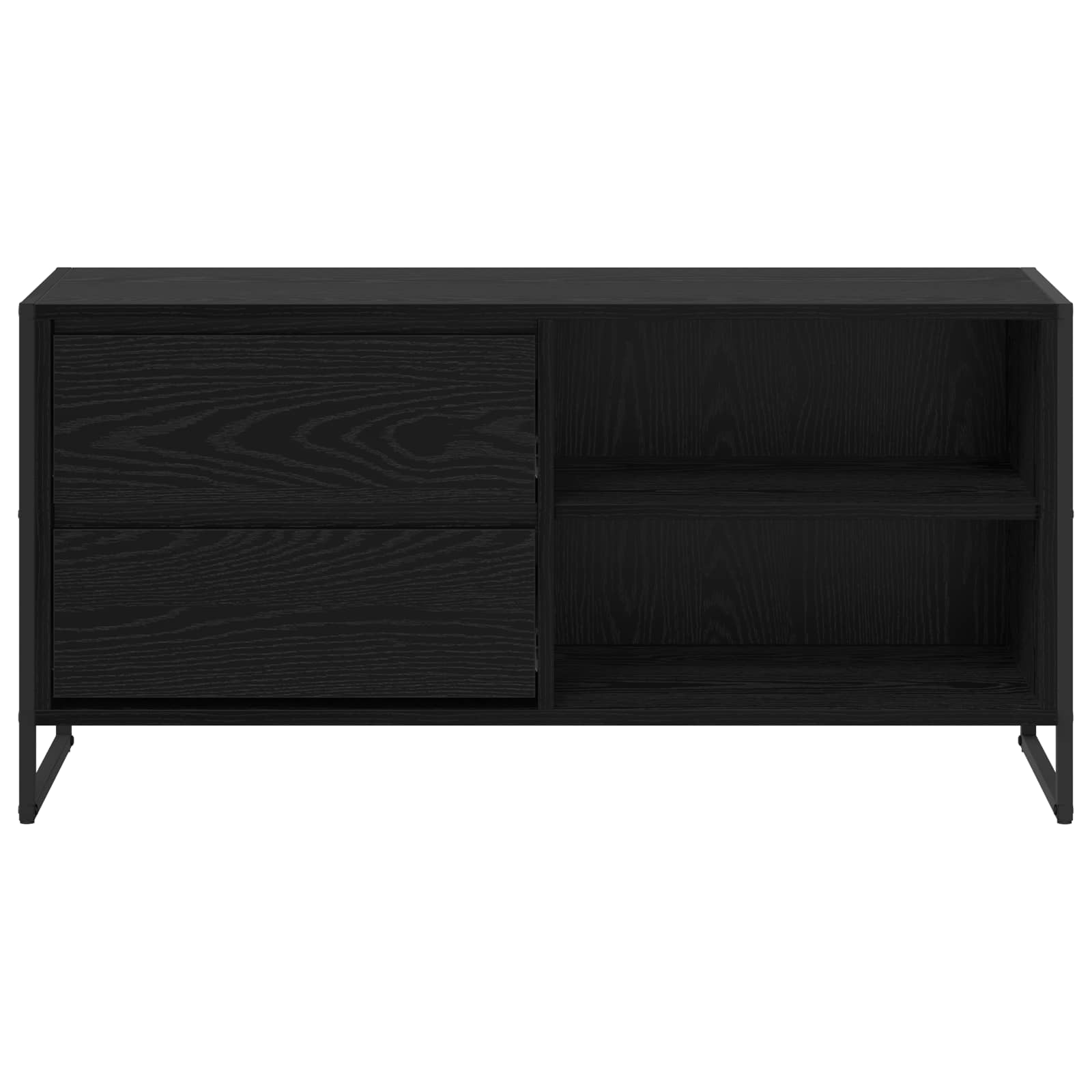 TV-Schränk 100 x 36 x 49,5 cm Schwarz Eichen-Optik