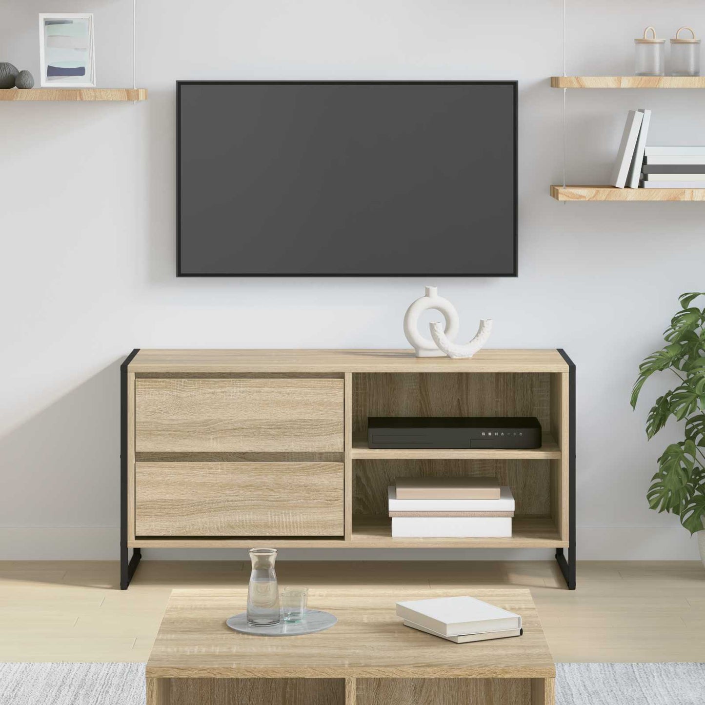 TV-Schränk 100 x 36 x 49,5 cm Sonoma Holzwerkstoff