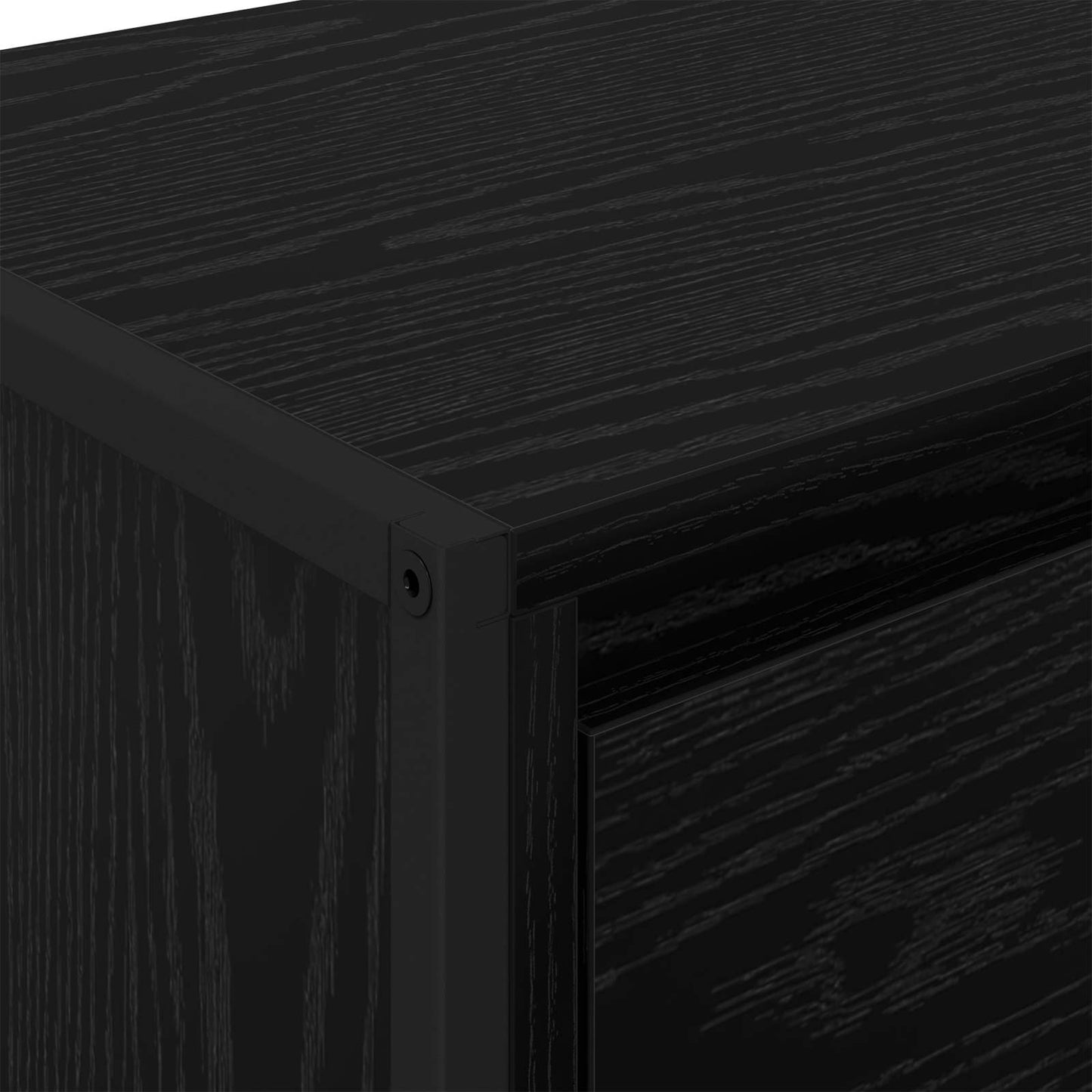 Sideboard Schwarz Eichen-Optik 43 x 36 x 75,5 cm Holzwerkstoff