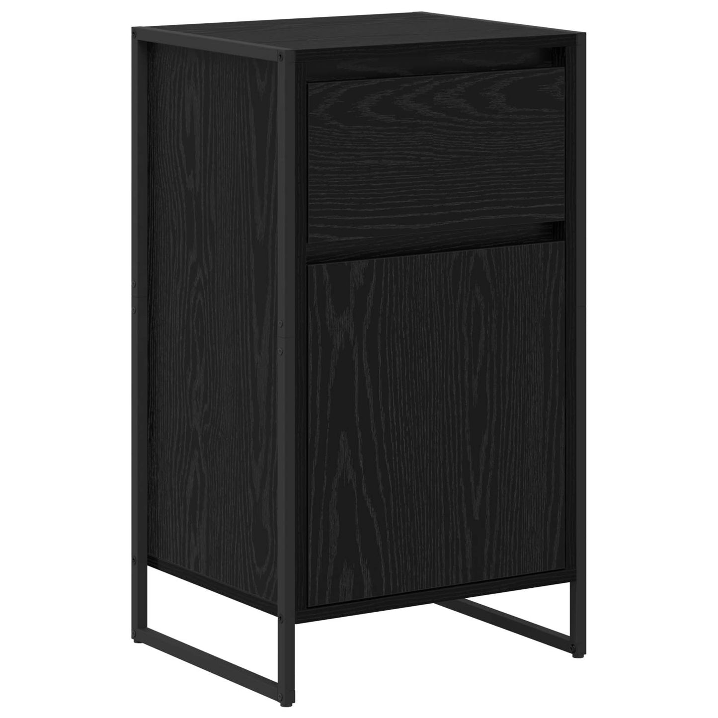 Sideboard Schwarz Eichen-Optik 43 x 36 x 75,5 cm Holzwerkstoff